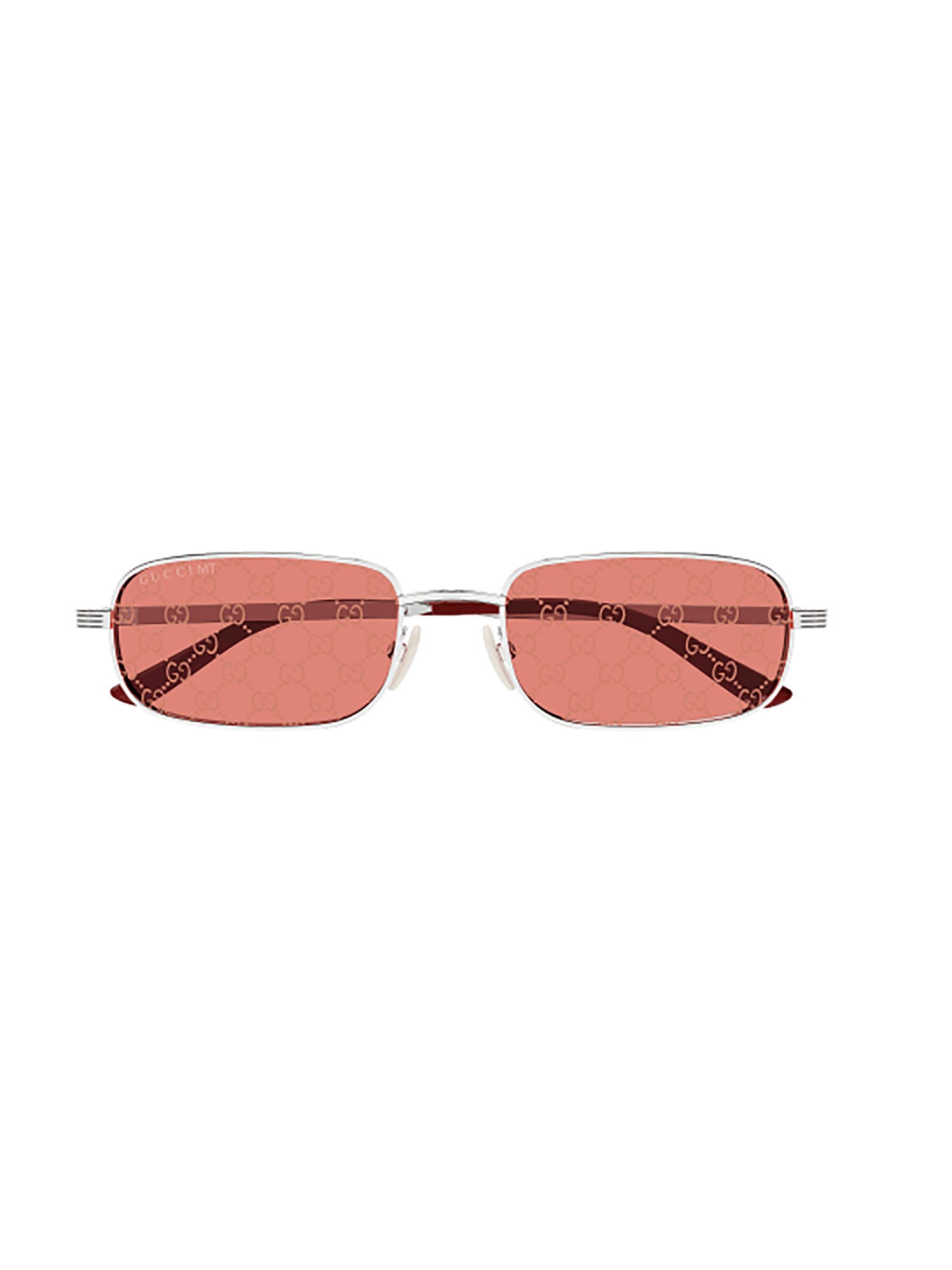 Shop Gucci Gg1457s Sunglasses In Silver Silver Red
