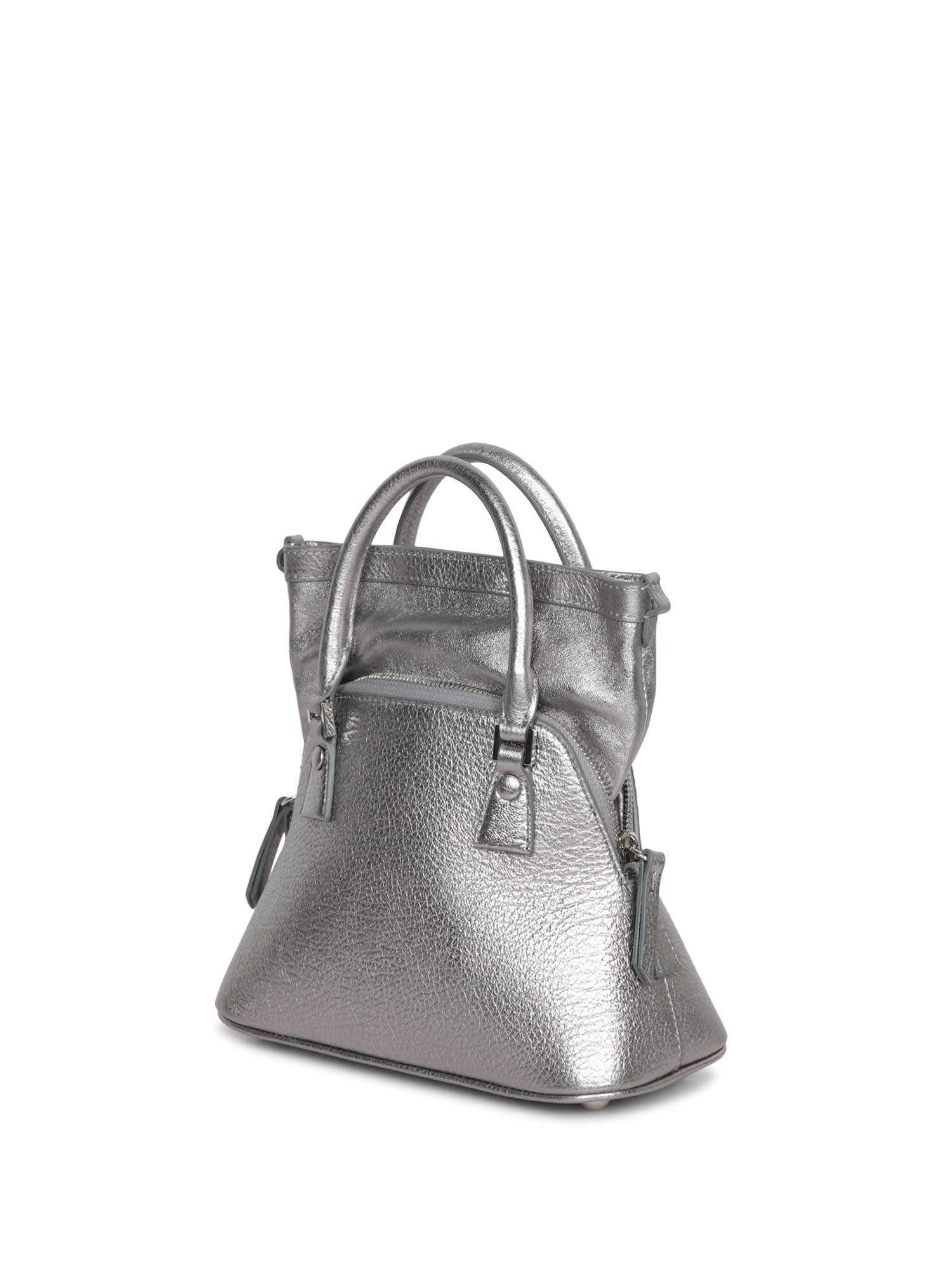 Shop Maison Margiela 5ac Classique Micro Handbag In Metallic