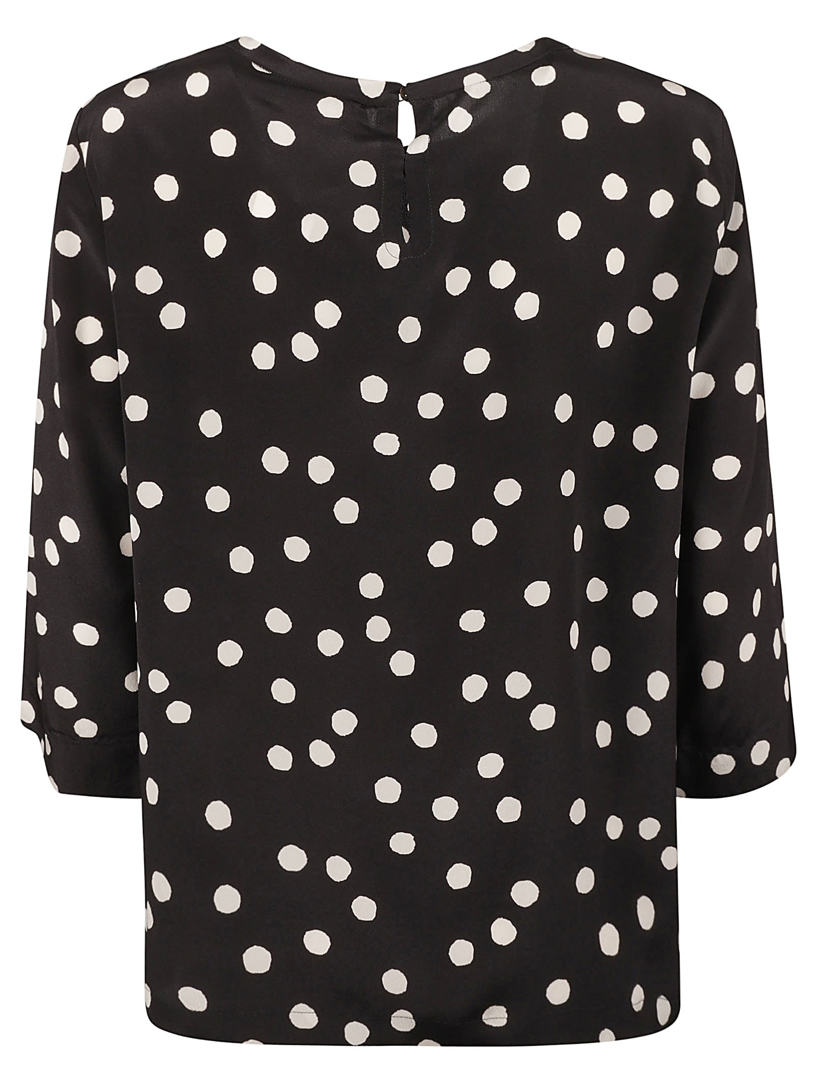 Shop 's Max Mara Polka Dot Top In 002 Nero