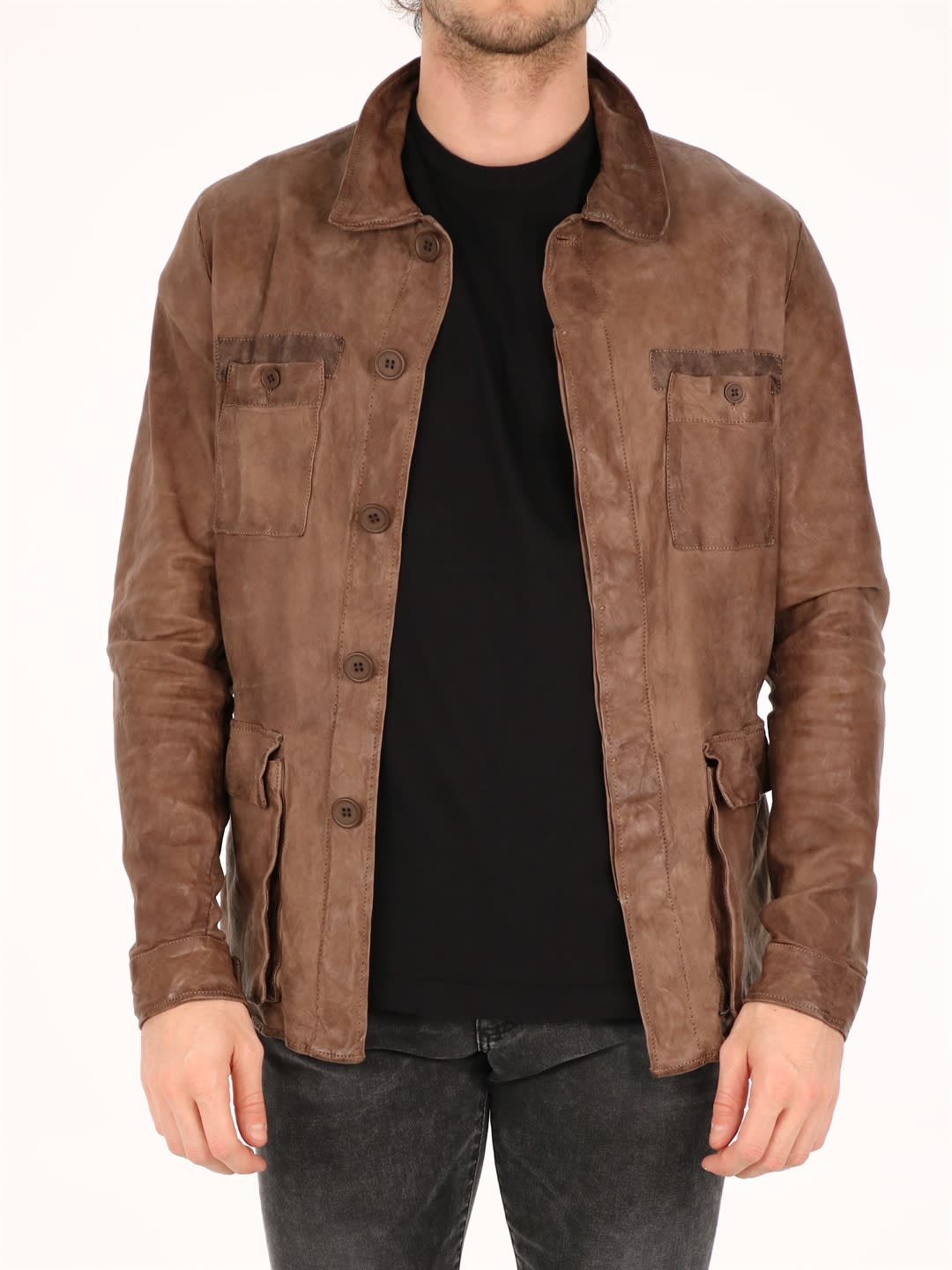 Salvatore Santoro Leather Jacket Brown
