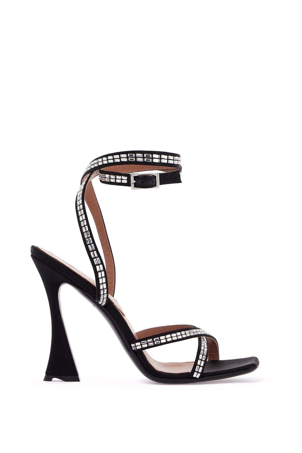 Shop D’accori Square Sandals In Noir (black)