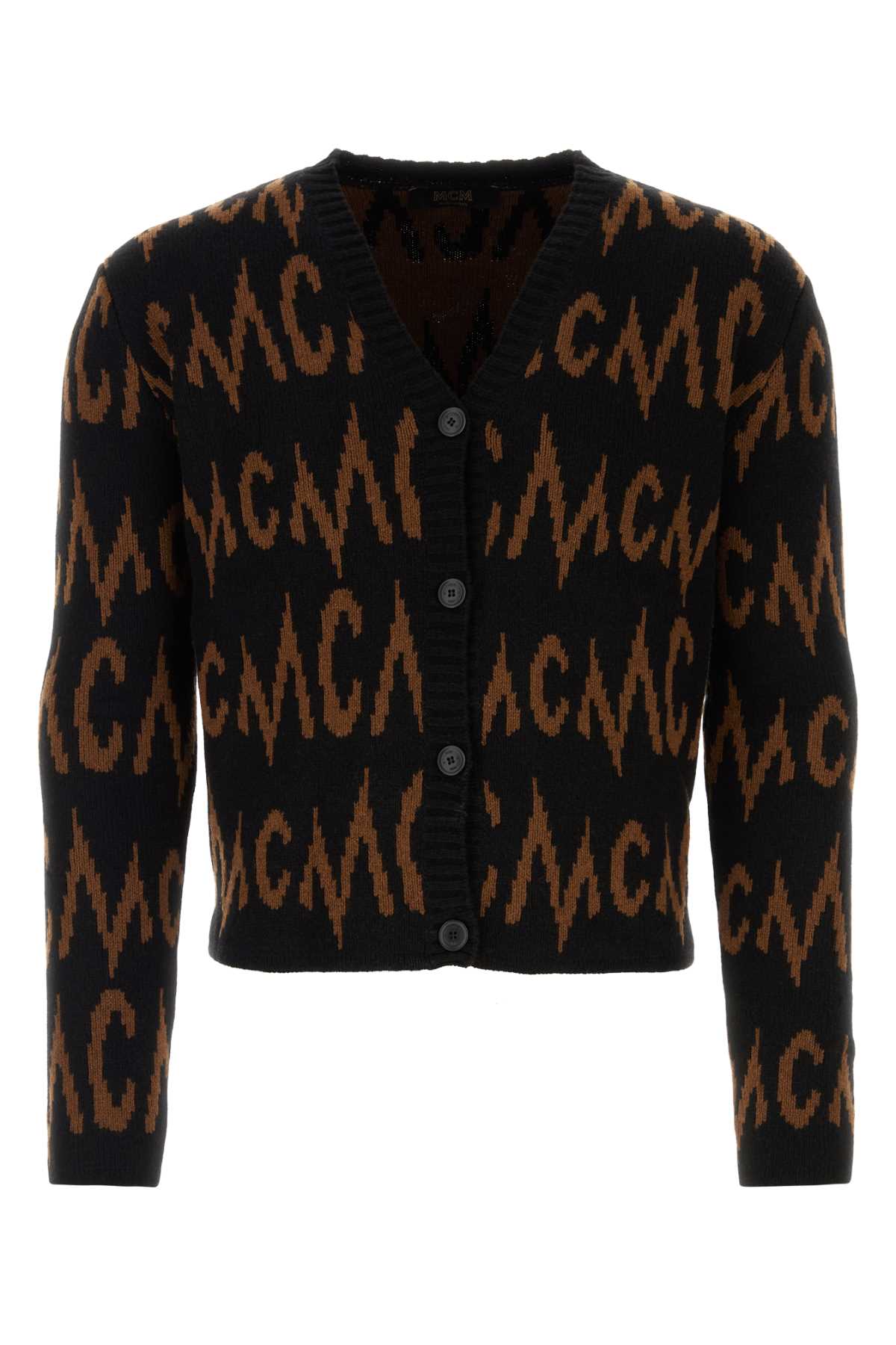 MCM Embroidered Cashmere Blend Cardigan