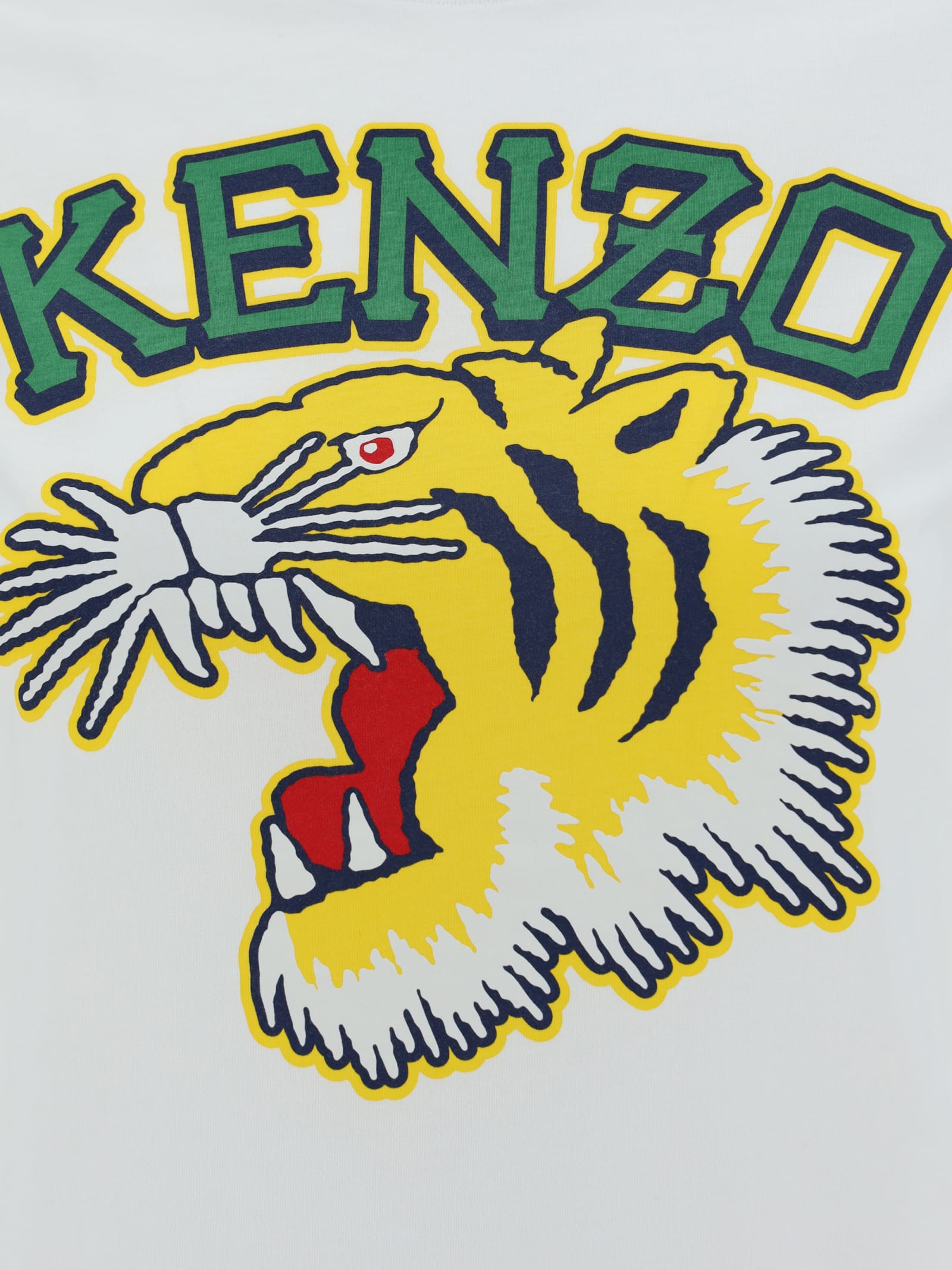 Shop Kenzo T-shirt In Avorio/fantasia