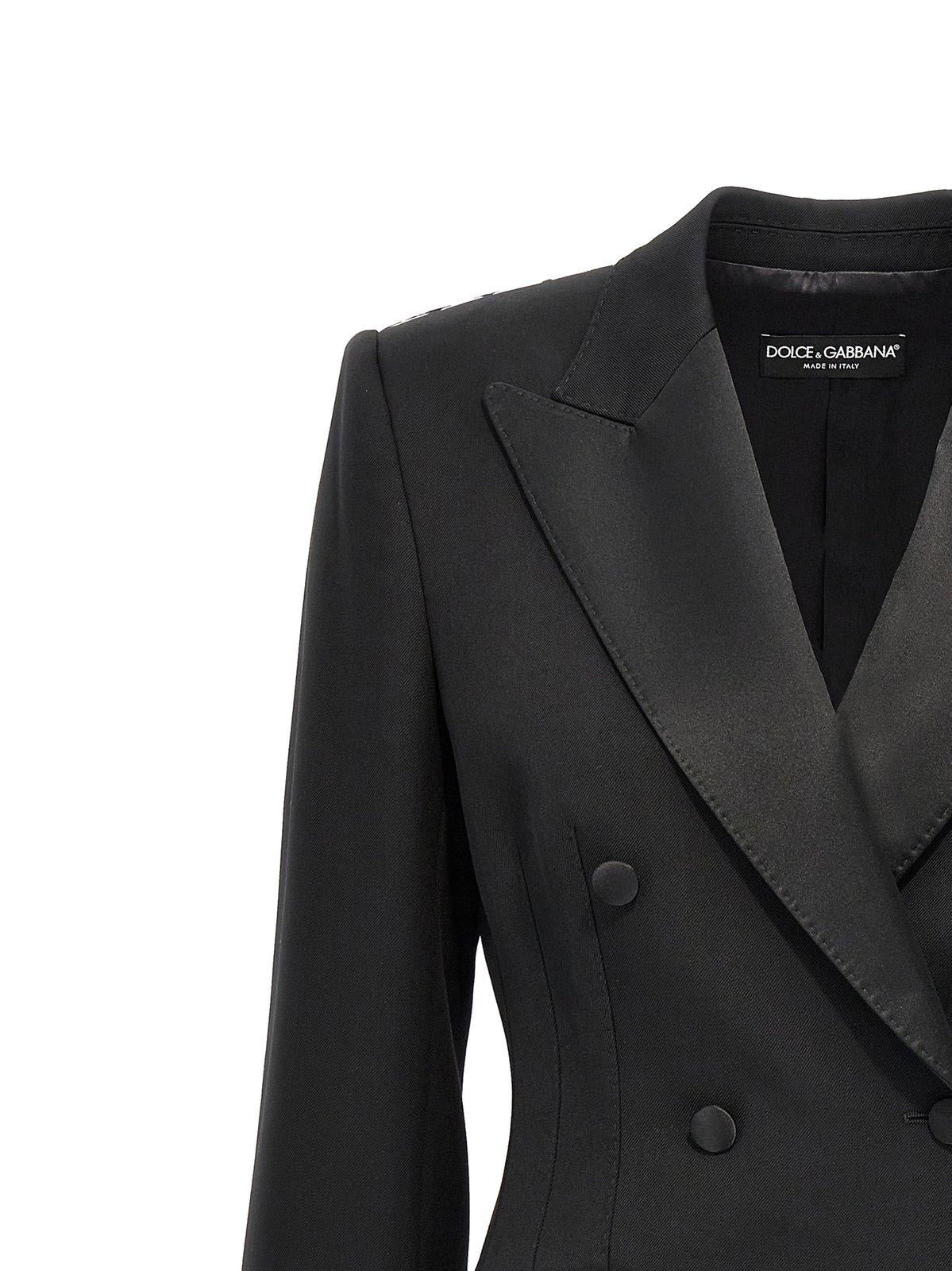 Shop Dolce & Gabbana Double-breasted Blazer In Nero