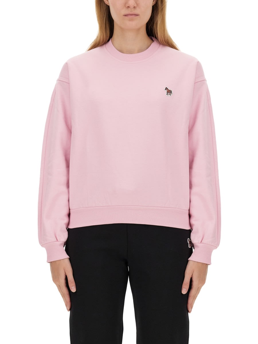 Shop Ps By Paul Smith Zebra Sweatshirt In Pink