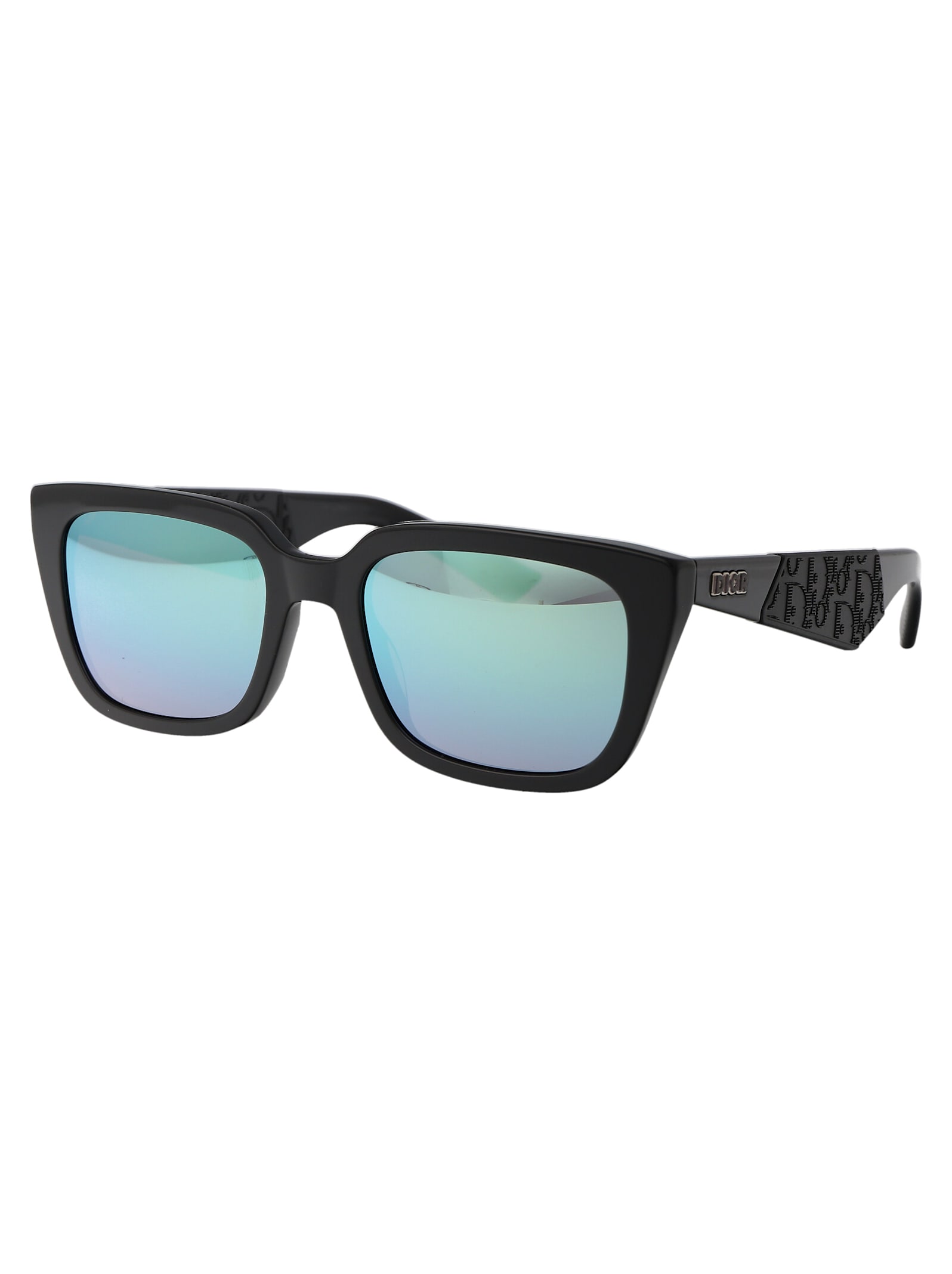 Shop Dior B27 S2i Sunglasses In 45i6 Grey/other / Green Mirror