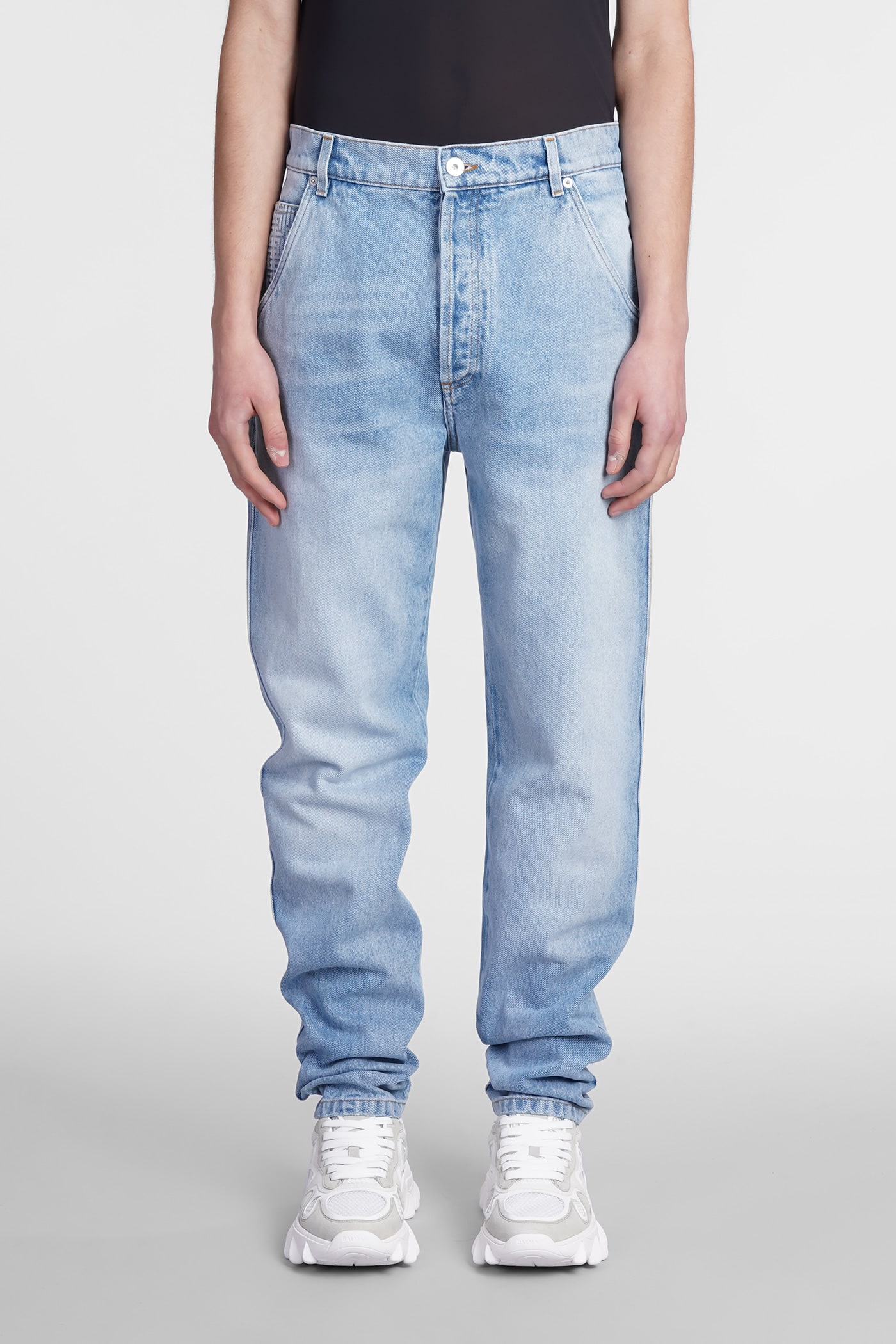 Balmain Jeans In Cyan Denim