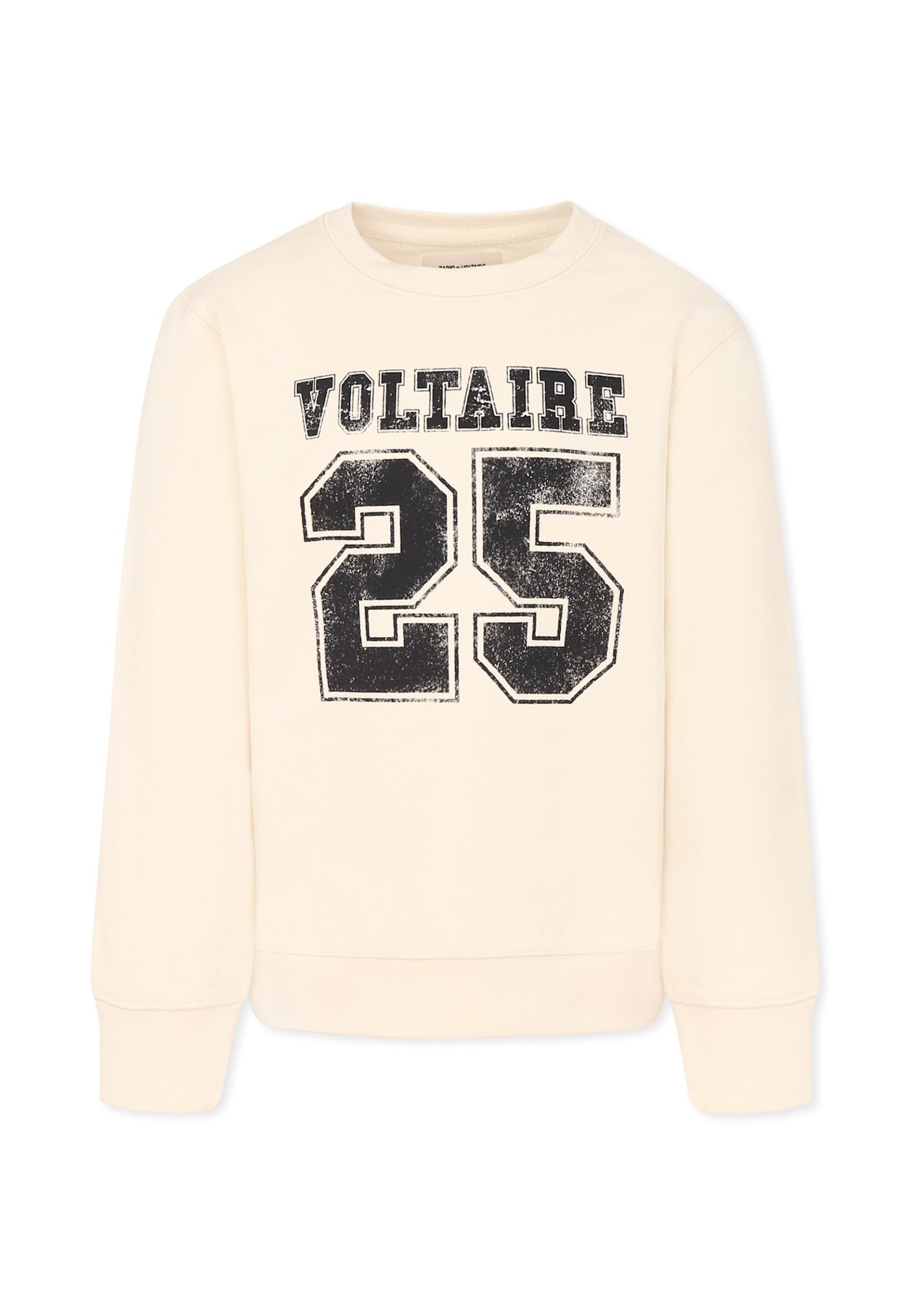 Zadig & Voltaire Ivory Sweatshirt For Boy With Logo In Ivory