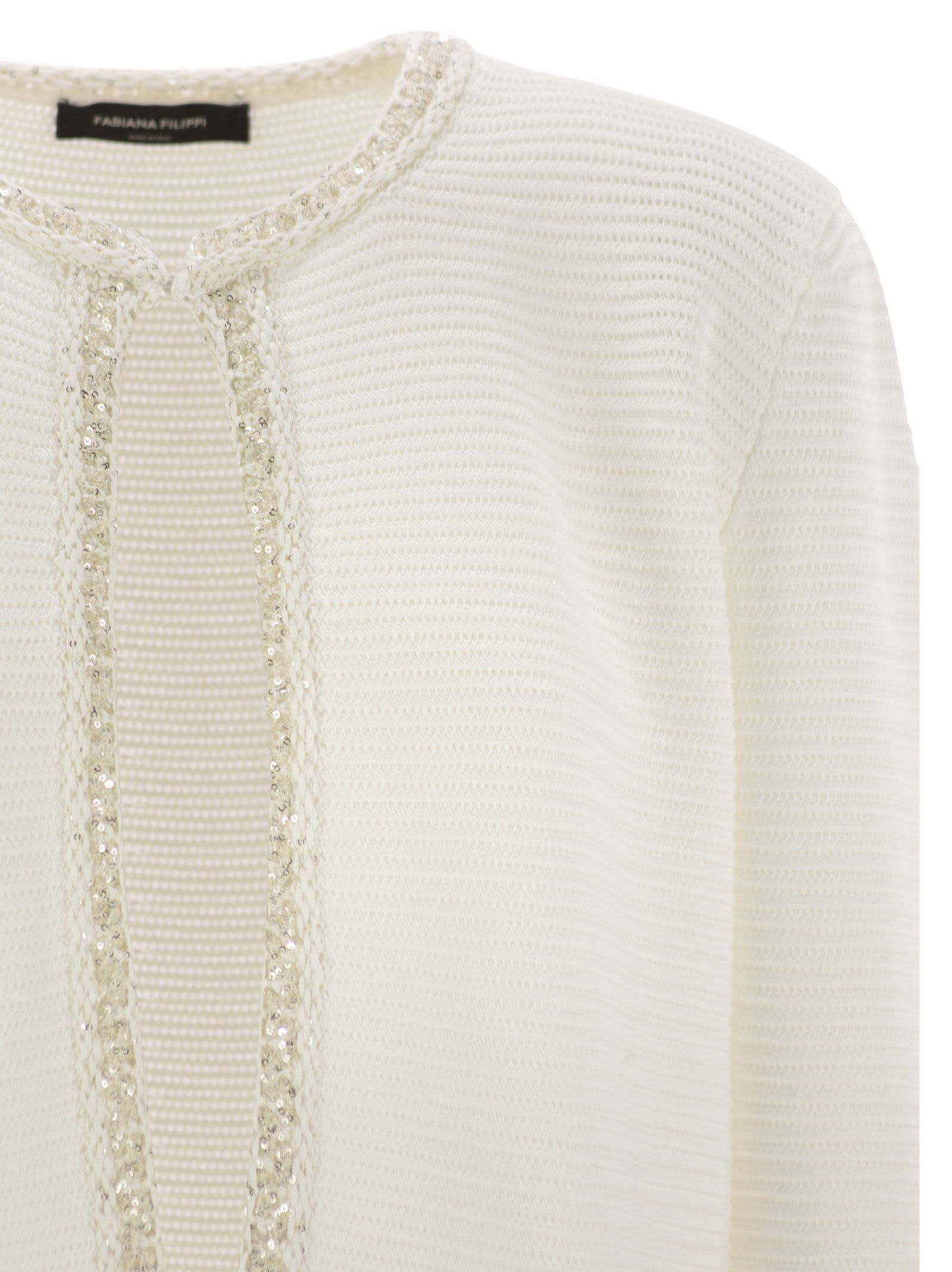 Fabiana Filippi Sequin Embellished Tweed Cropped Jacket