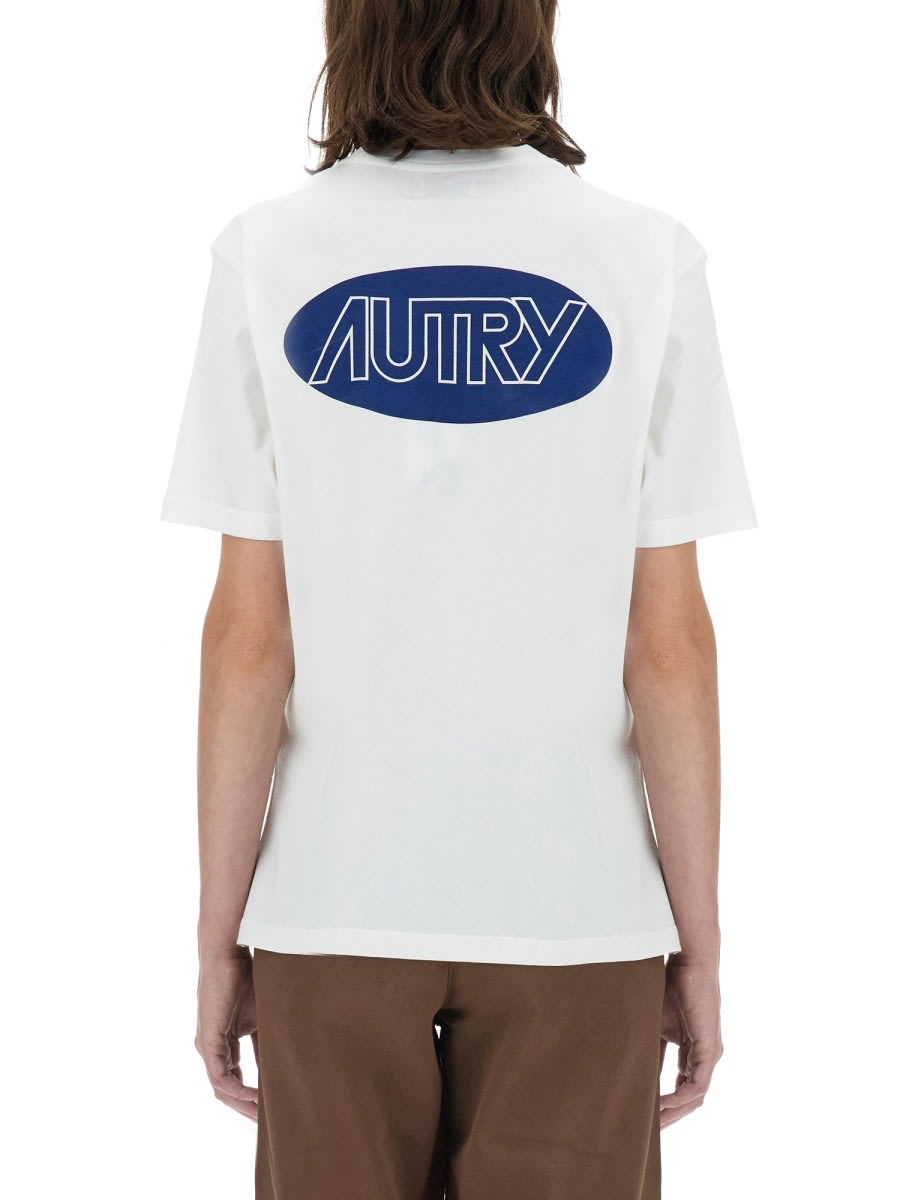 Shop Autry T-shirt With Logo In White