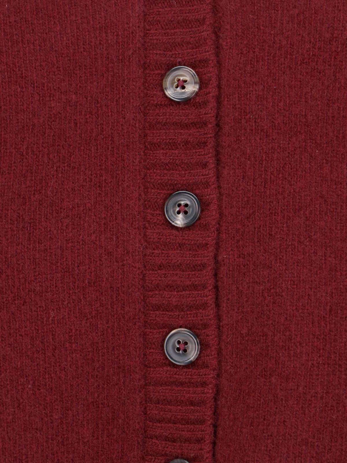 Shop Maison Margiela Wool Cropped Cardigan In Red