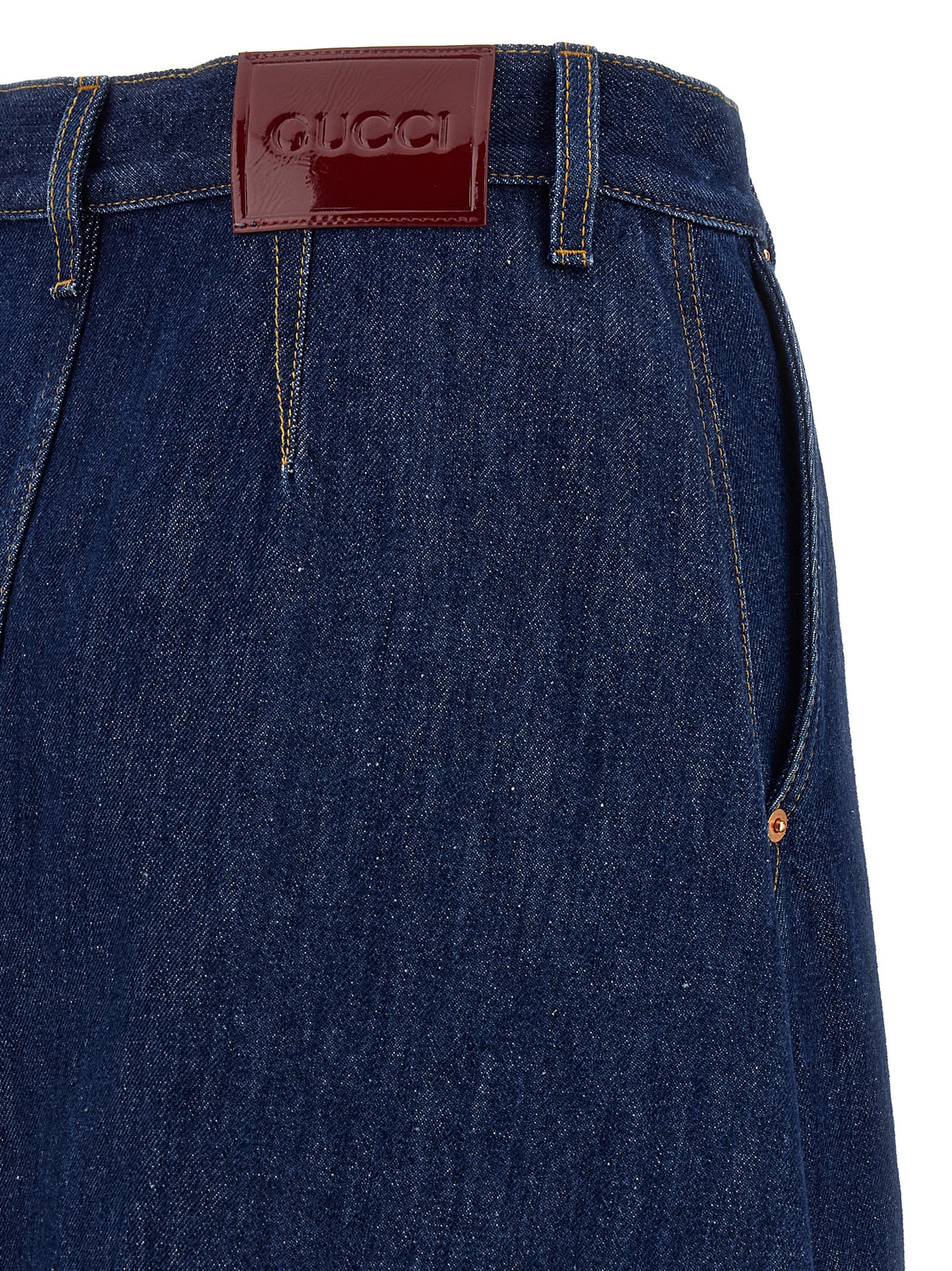 Gucci Knee Length And Midi Skirts In Blue