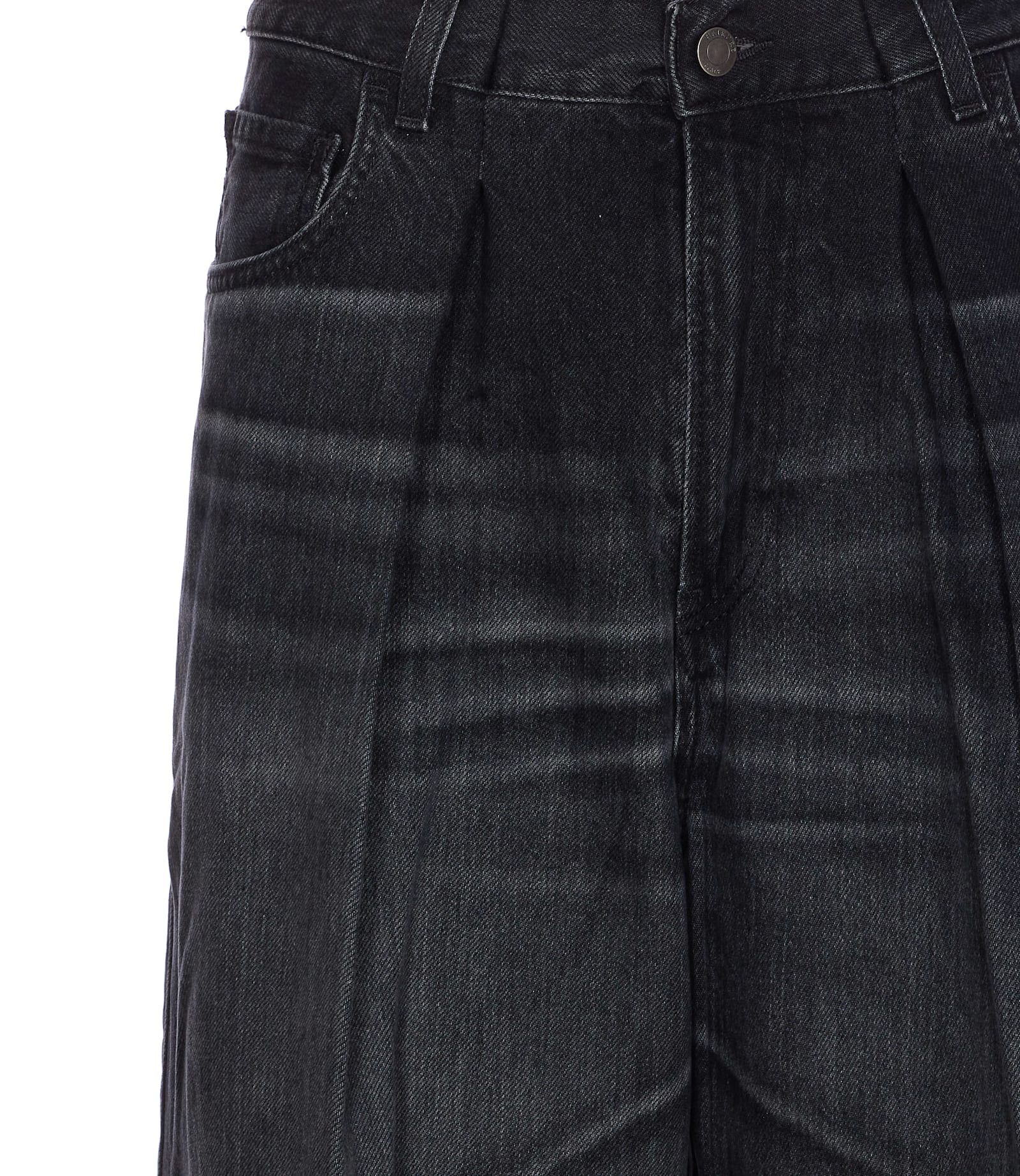 Haikure Black Jeans With Belt Loops And Logo Patch On The Rear In Black