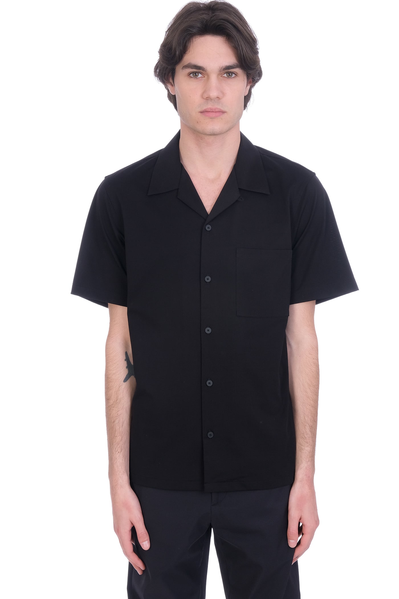 Theory Shirt In Black Cotton