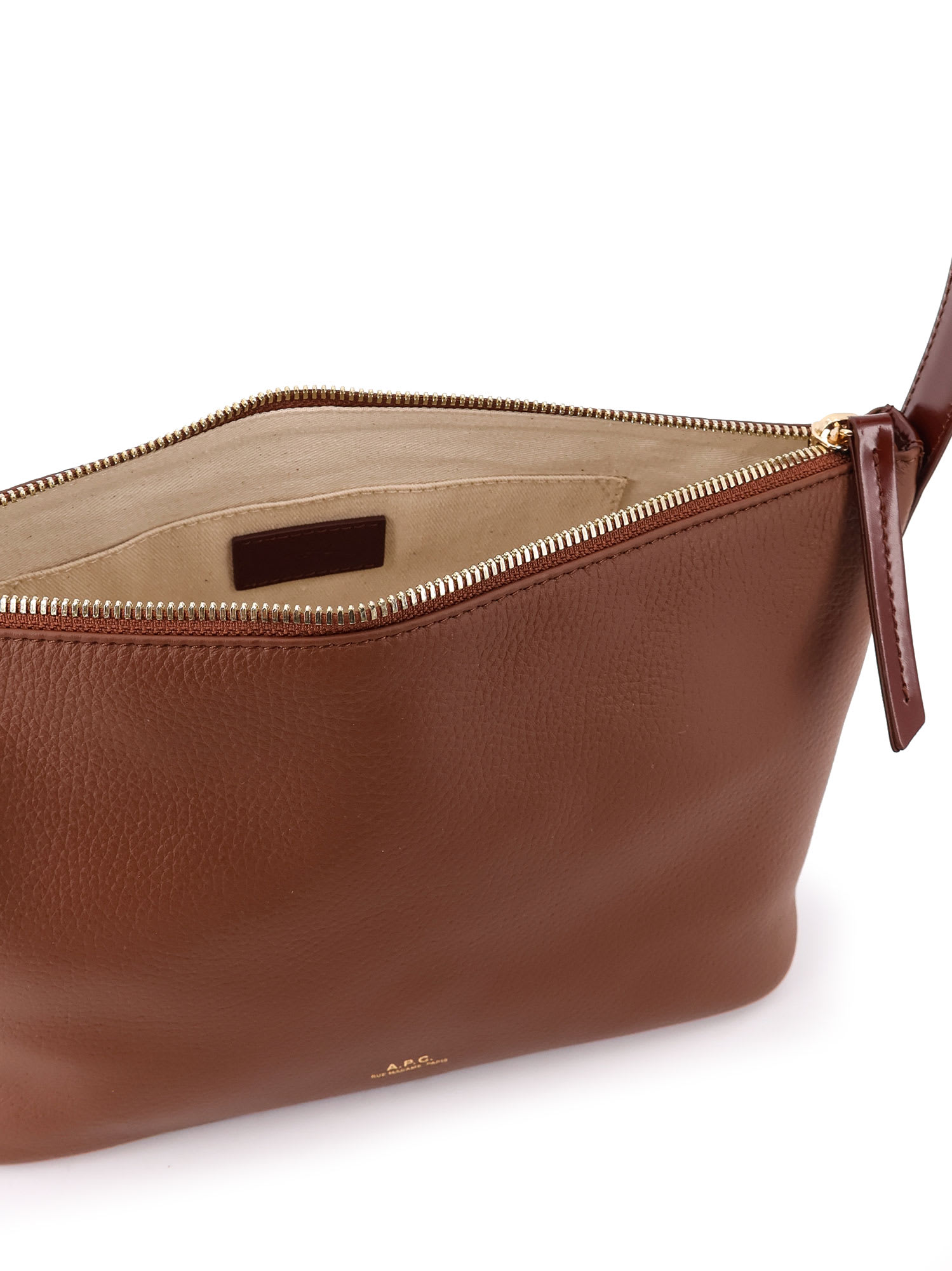 Apc A.p.c. Women Vera Leather Shoulder Bag In Brown