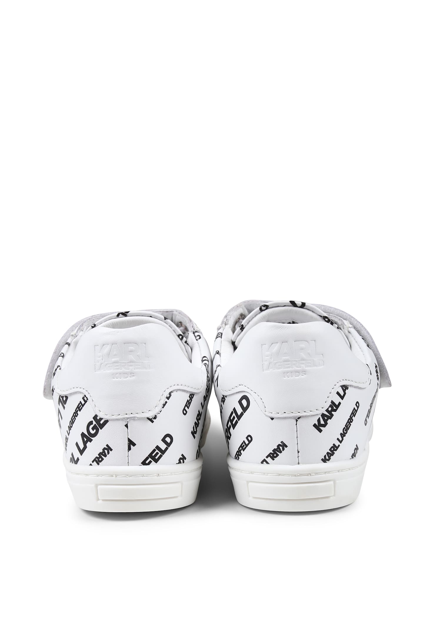 Karl Lagerfeld White Sneakers For Boy With Logo In White