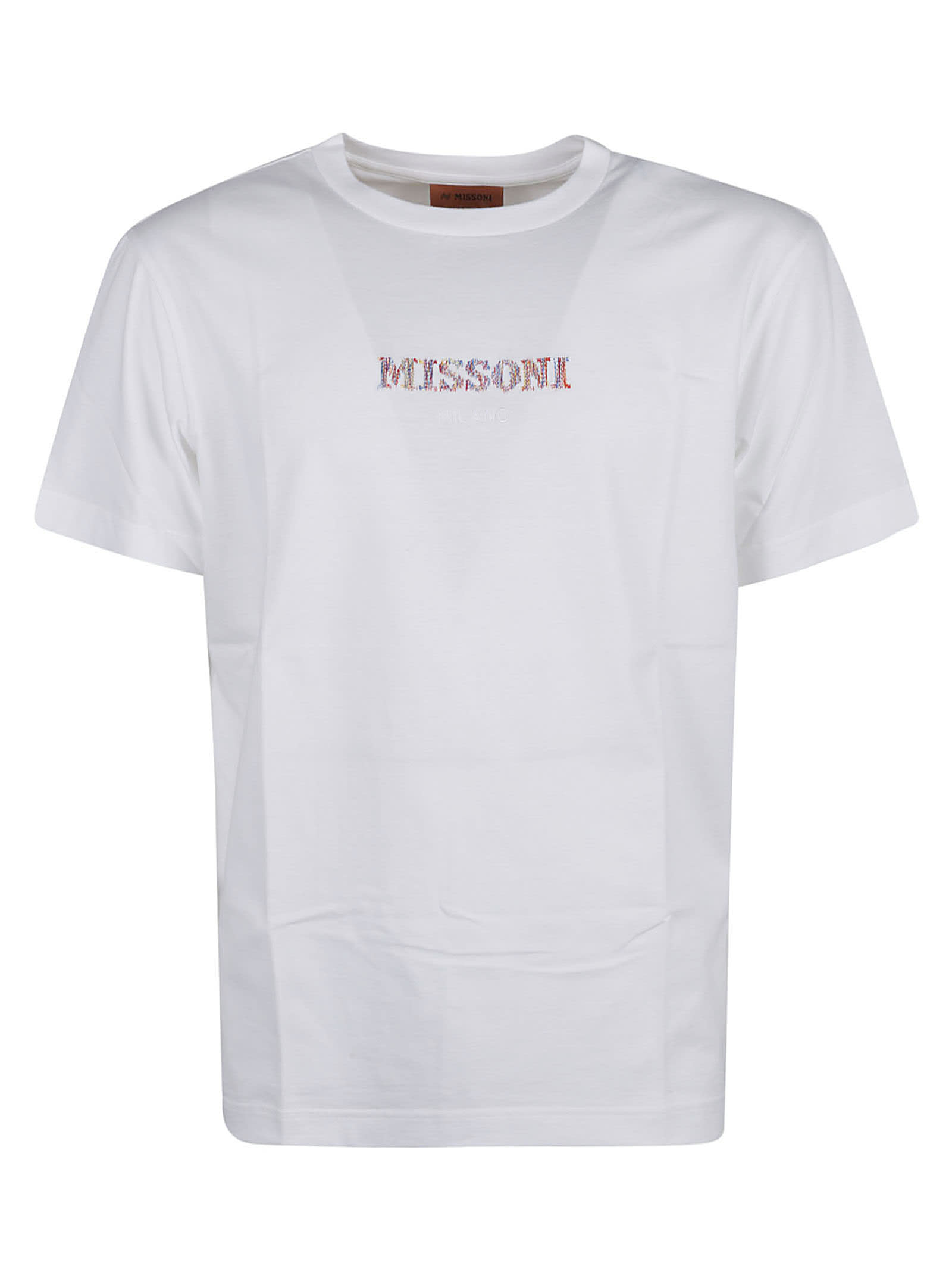Missoni Zigzag Chevron Crew Neck T-shirt In White