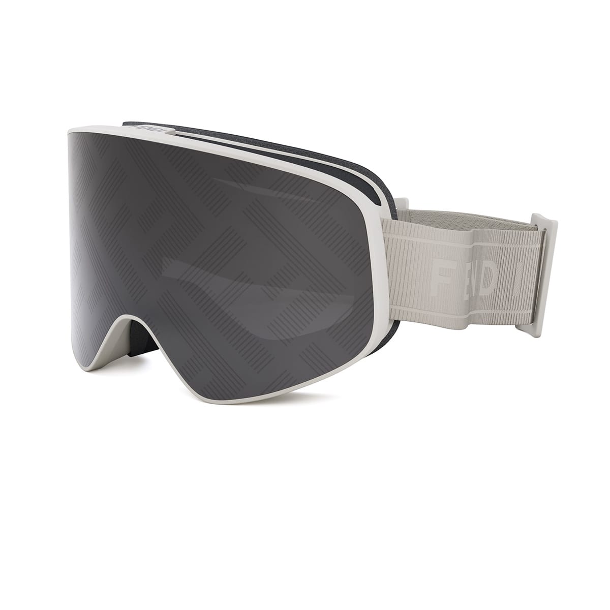 Shop Fendi Fe40152u  Ski Mask 20c Grigio/bianco Sunglasses