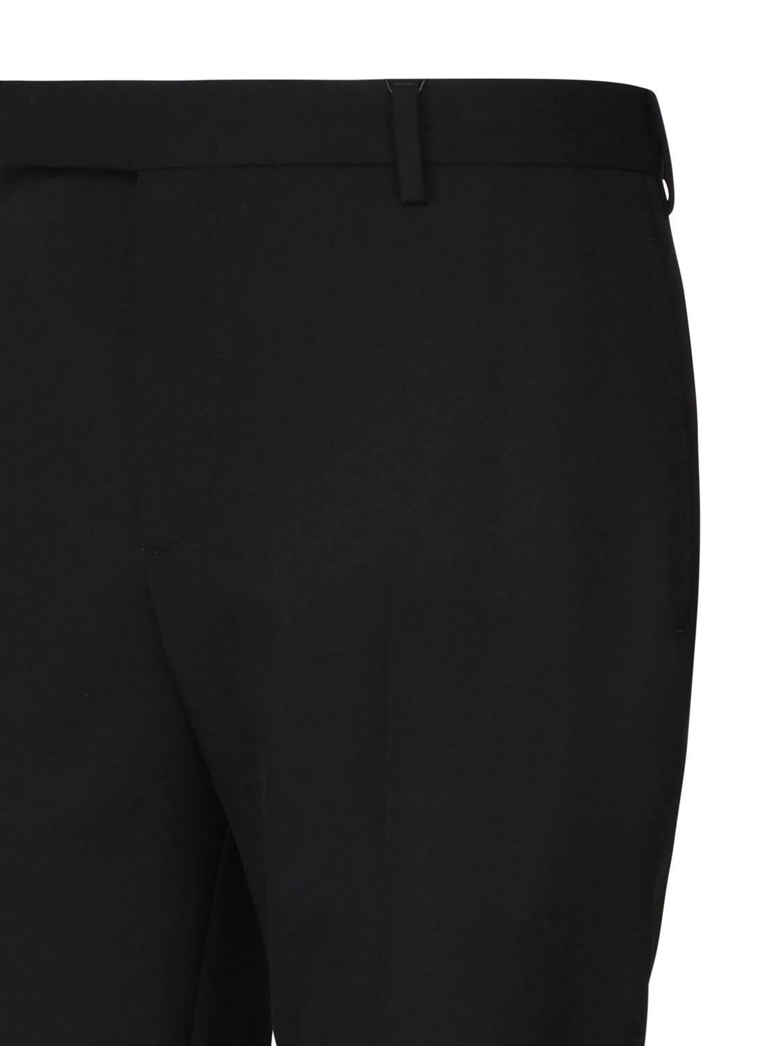 Shop Saint Laurent Iconic Le Low-waisted Wool Tuxedo Trousers In Black