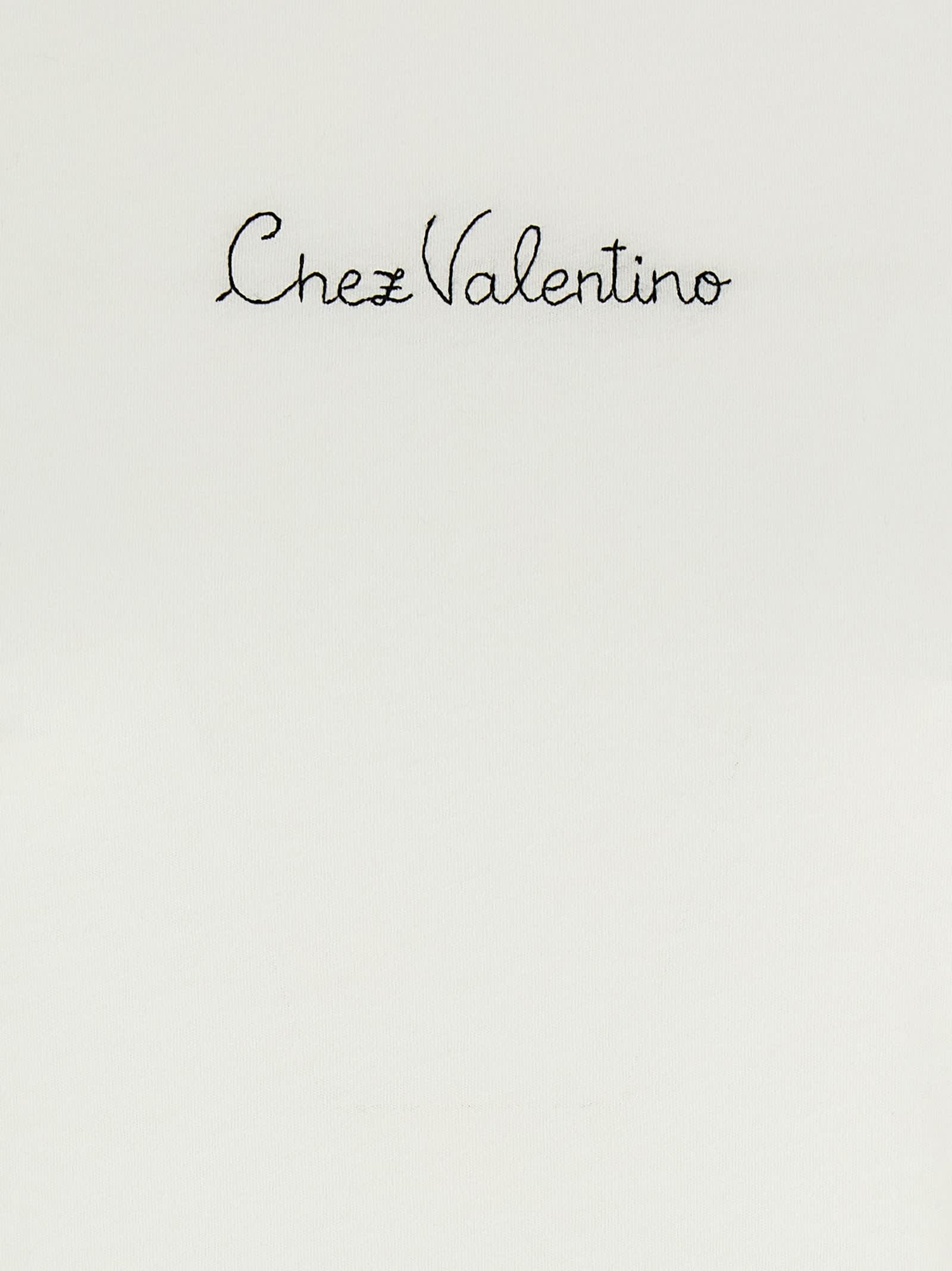 Valentino Cotton Crew Neck T-shirt With Short Sleeves In White