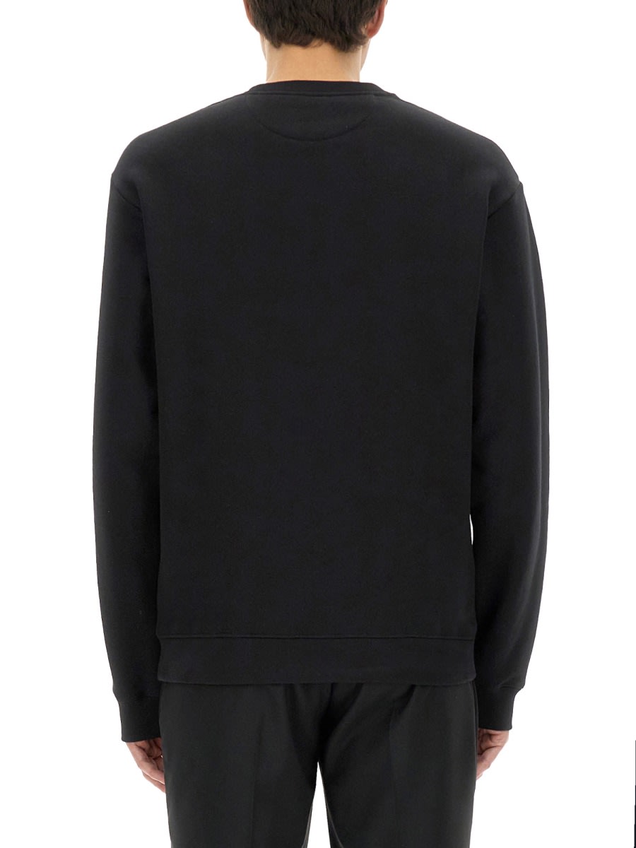 VALENTINO COTTON CREWNECK SWEATSHIRT WITH CHEZ VALENTINO PATCH