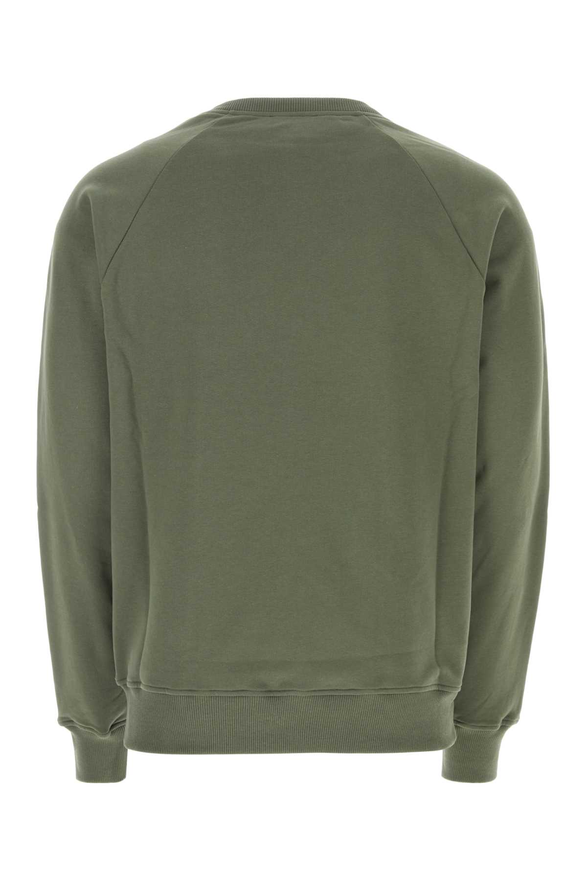 Shop Balmain Army Green Cotton Sweatshirt In Kakiclairnaturel