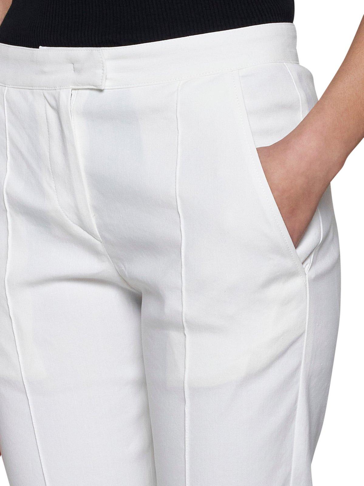 Shop Isabel Marant Straight-leg Cropped Slim-cut Trousers In White