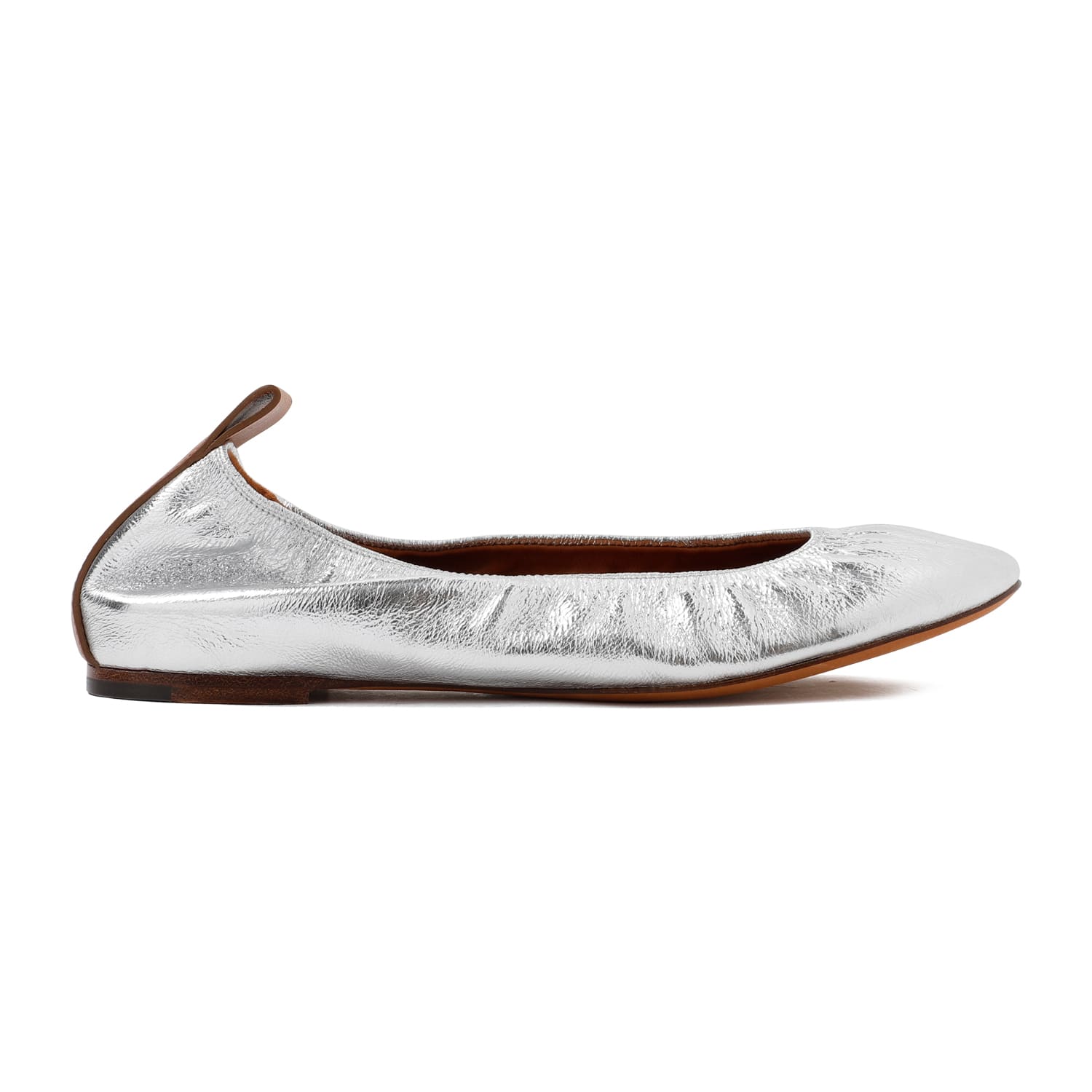 Shop Lanvin Ballerina In Silver