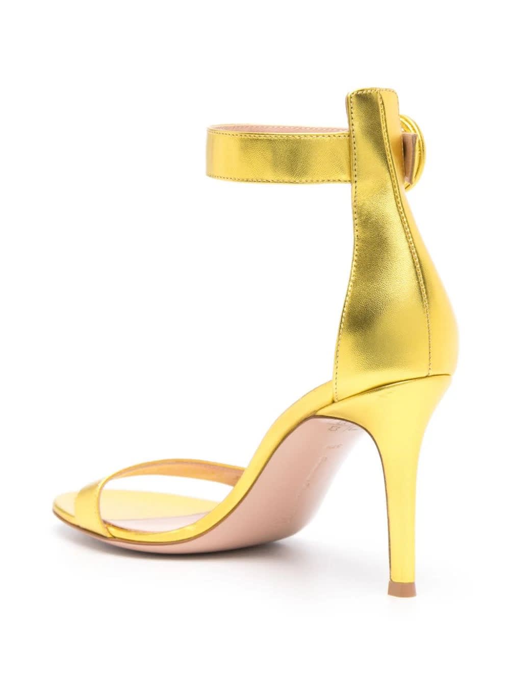 Shop Gianvito Rossi Yellow Portofino 85 Sandals