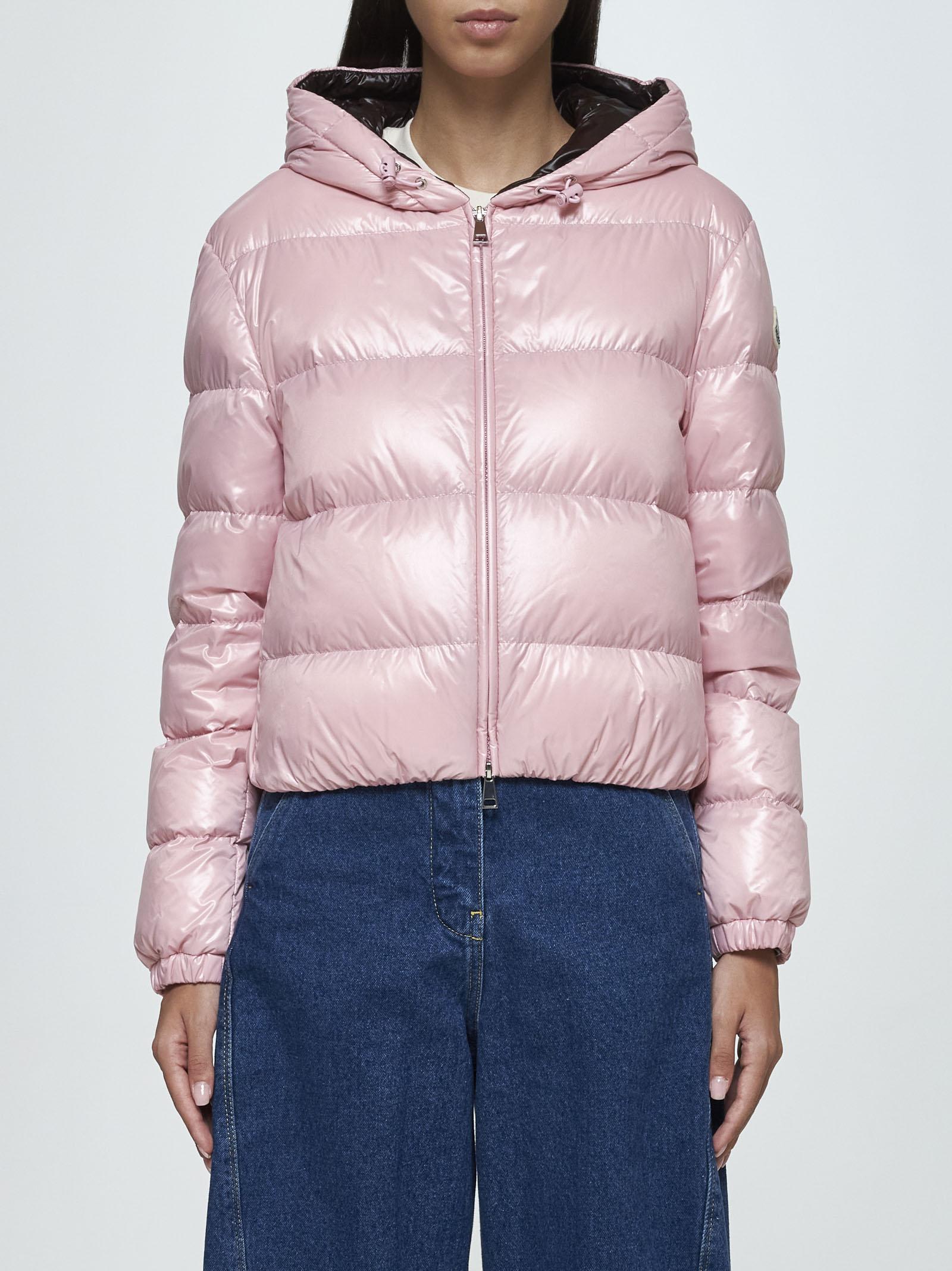 Shop Moncler Bayard Quilted Nylon Down Jacket In Pink