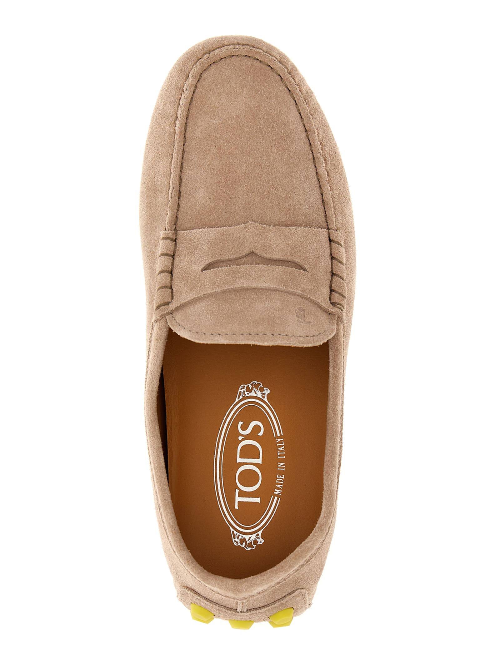 Shop Tod's Gommino Loafers In Beige