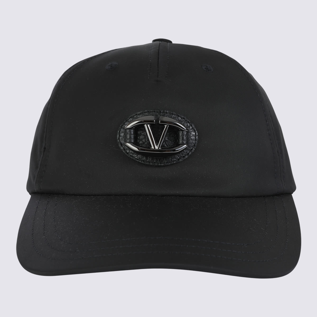 Shop Valentino Black Cotton Baseball Cap