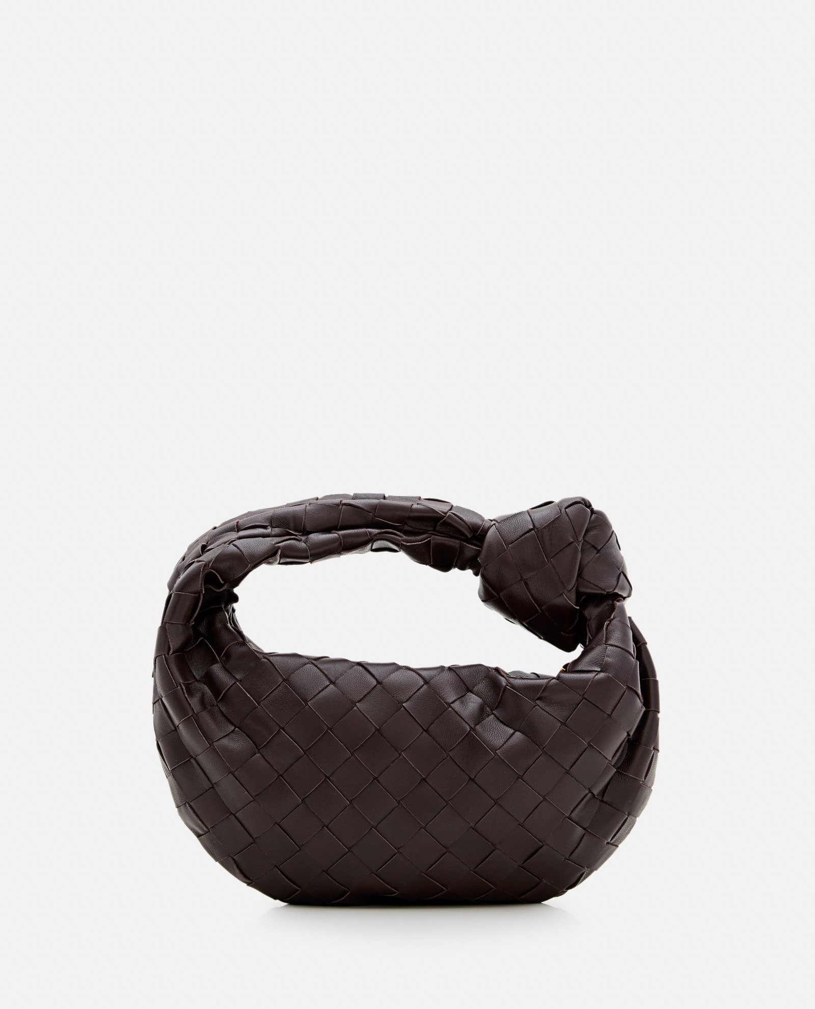 Bottega Veneta Mini Jodie Leather Handbag In Fondantgold