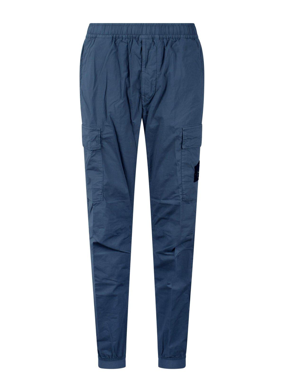 STONE ISLAND COMPASS PATCH ELASTICATED WAIST CARGO TROUSERS