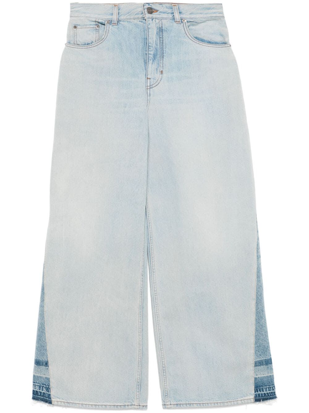 Shop Chloé Wide Leg Denim In V Graceful Blue