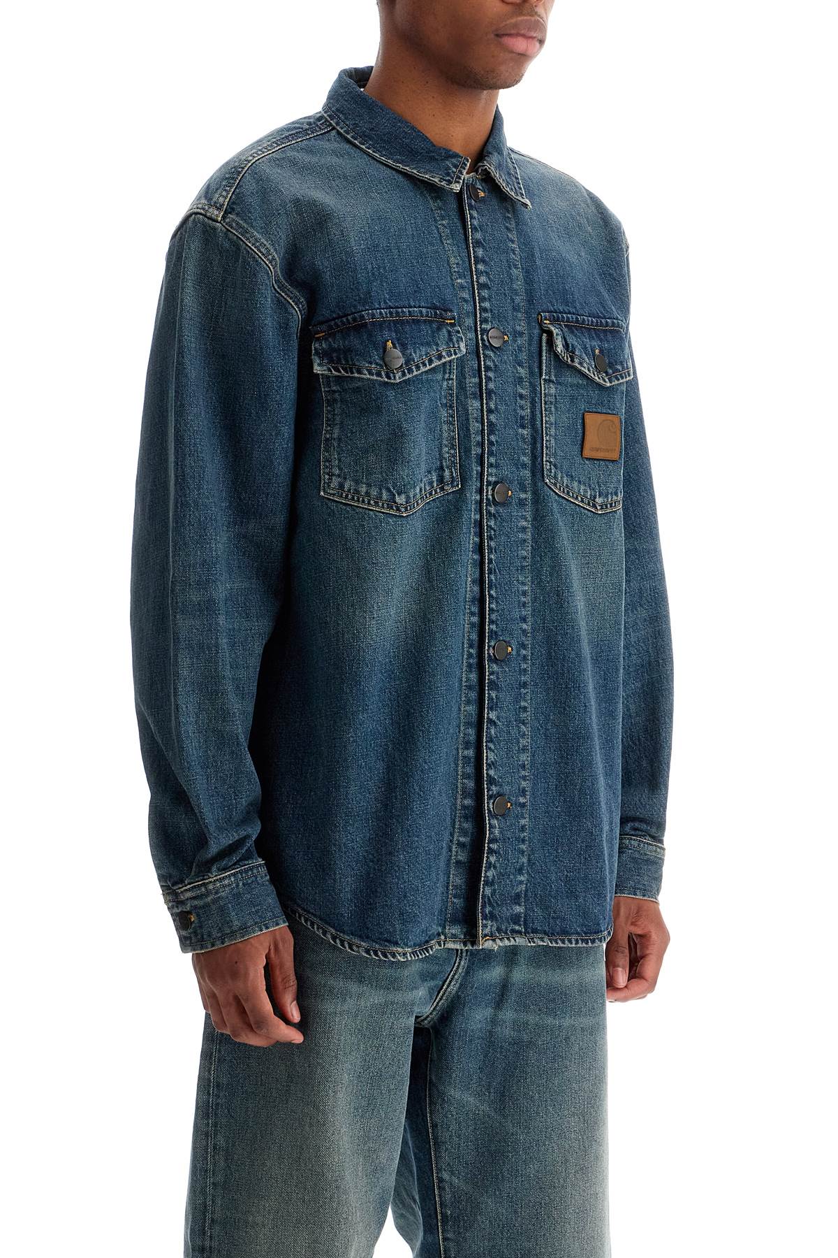 Carhartt Work In Progress Lincoln Denim Shirt Jacket In Blue