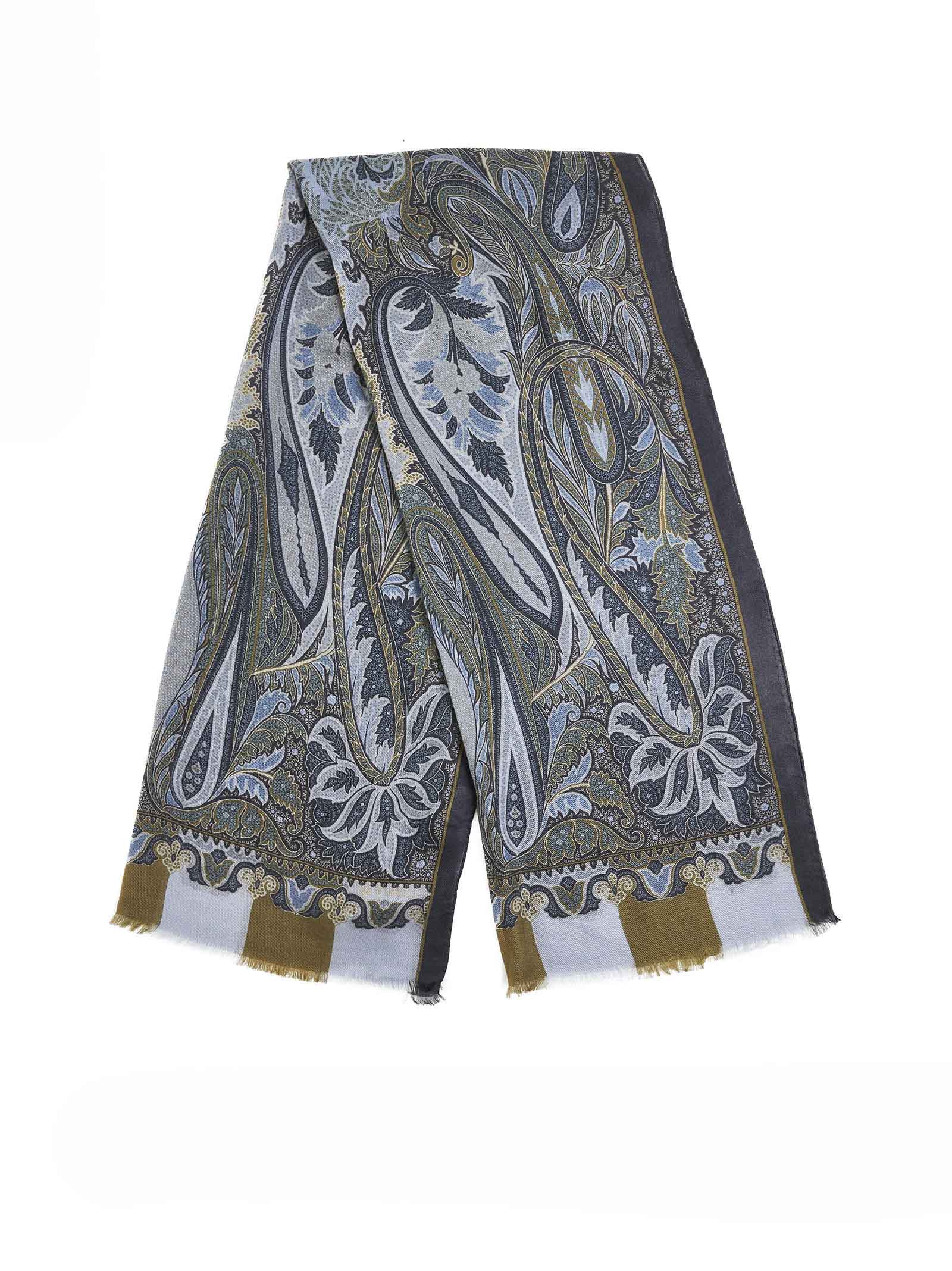 Shop Etro Scarf In Stampa F.do Azzurro