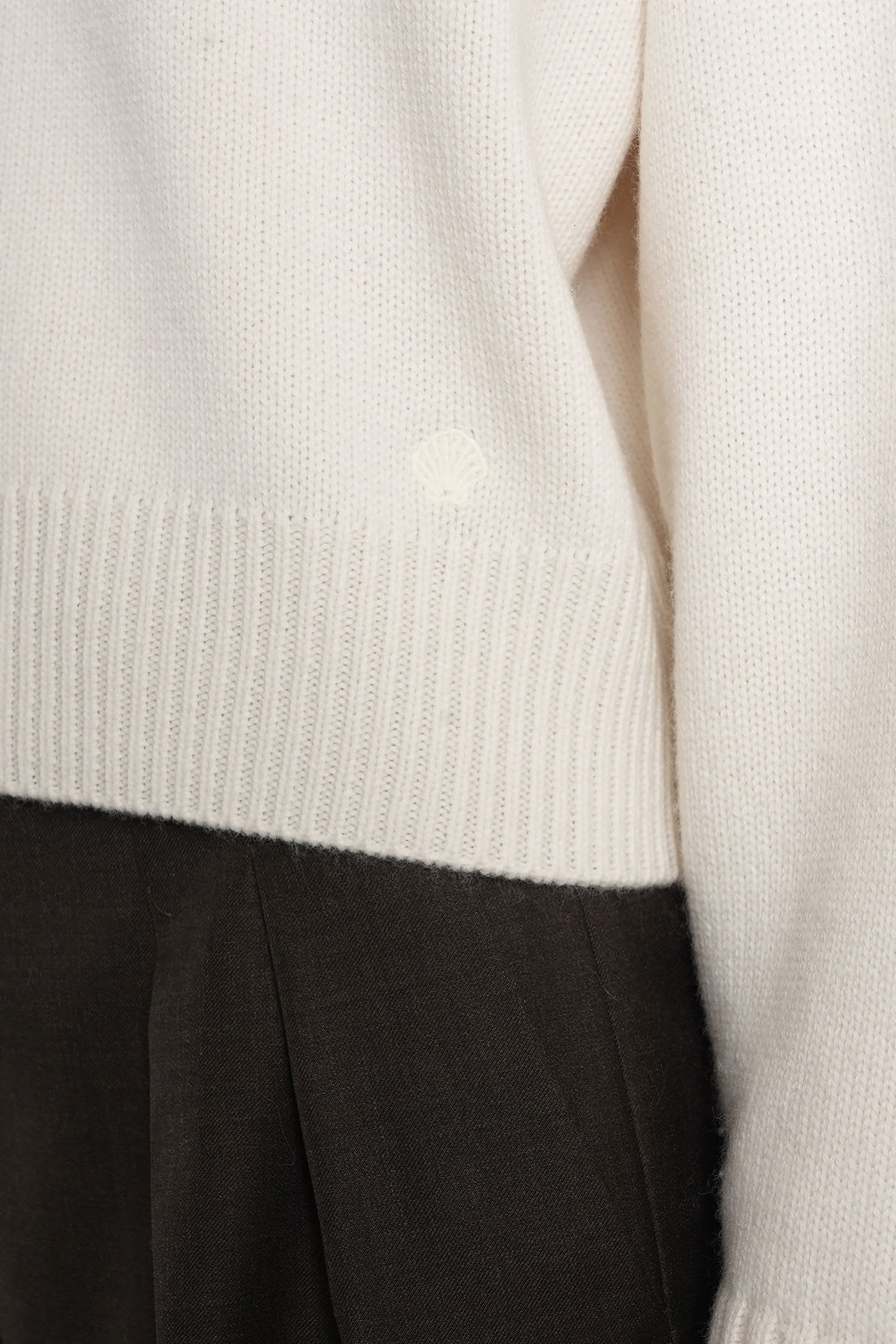 Loulou Studio Bruzzi Lds Knitwear In Beige Wool In White
