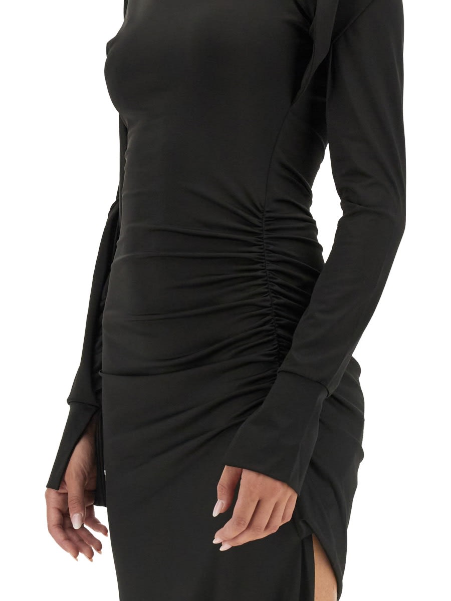 Shop Victoria Beckham Midi Dress In Black