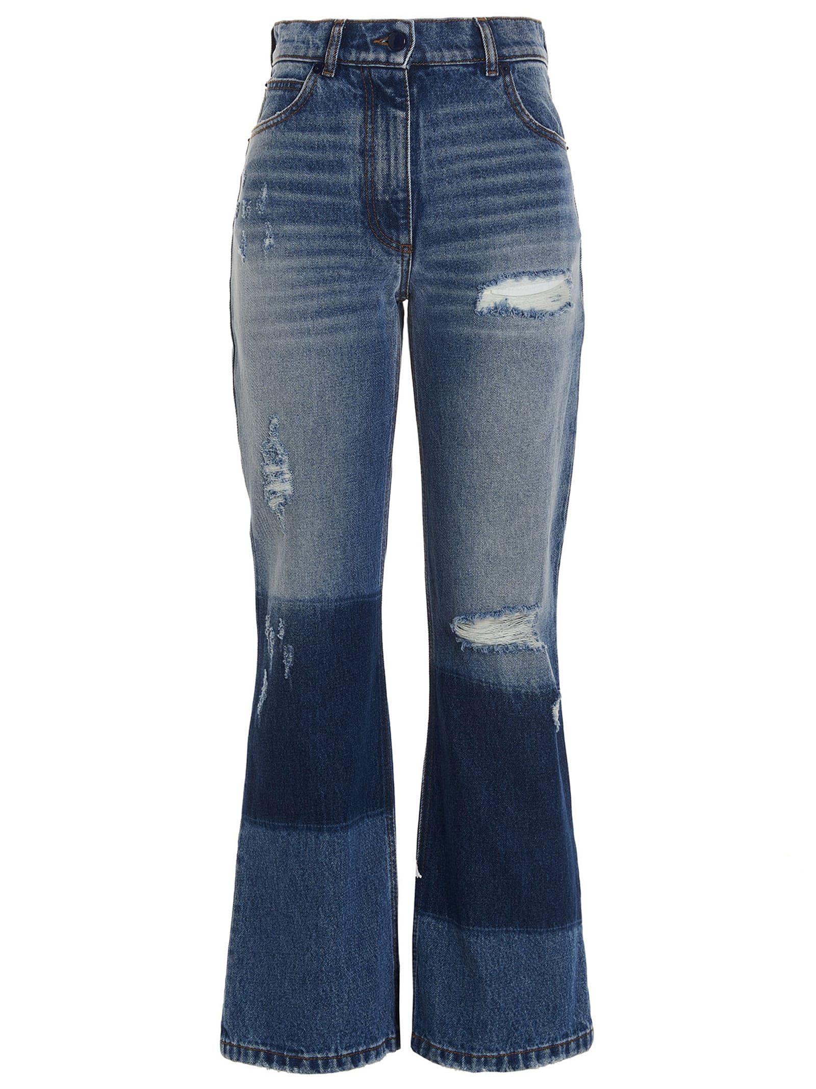 Moncler Genius X Palm Angels Denim Trousers In Blue