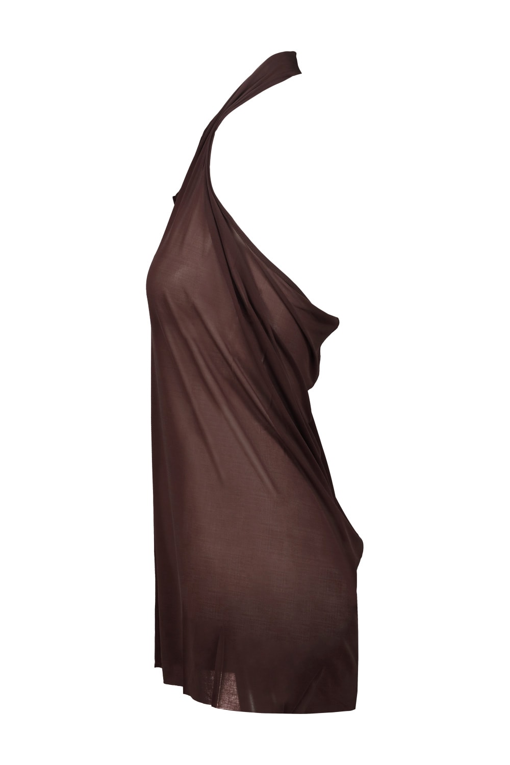 Rick Owens Halter Top In Mahogany