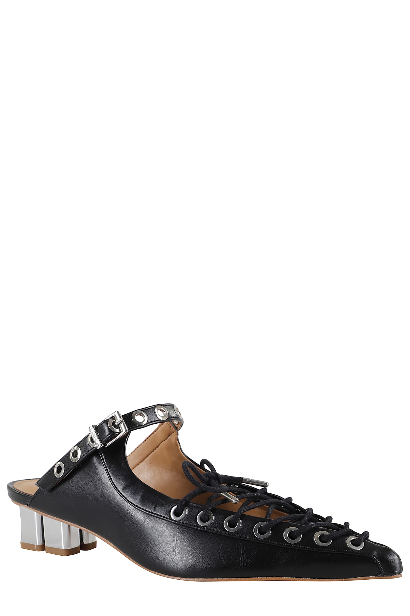Shop Ganni Slipper-mule In Black Polyuretan