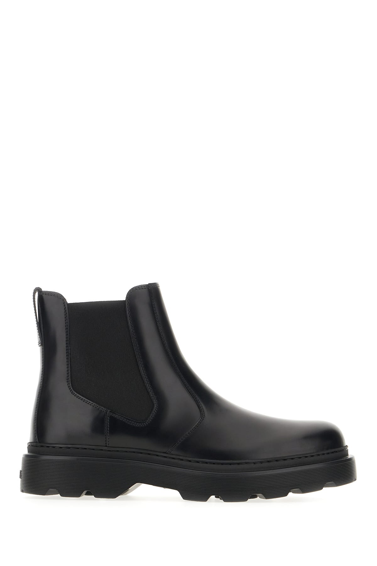 Shop Tod's Side Stretch Leather Boots In B999