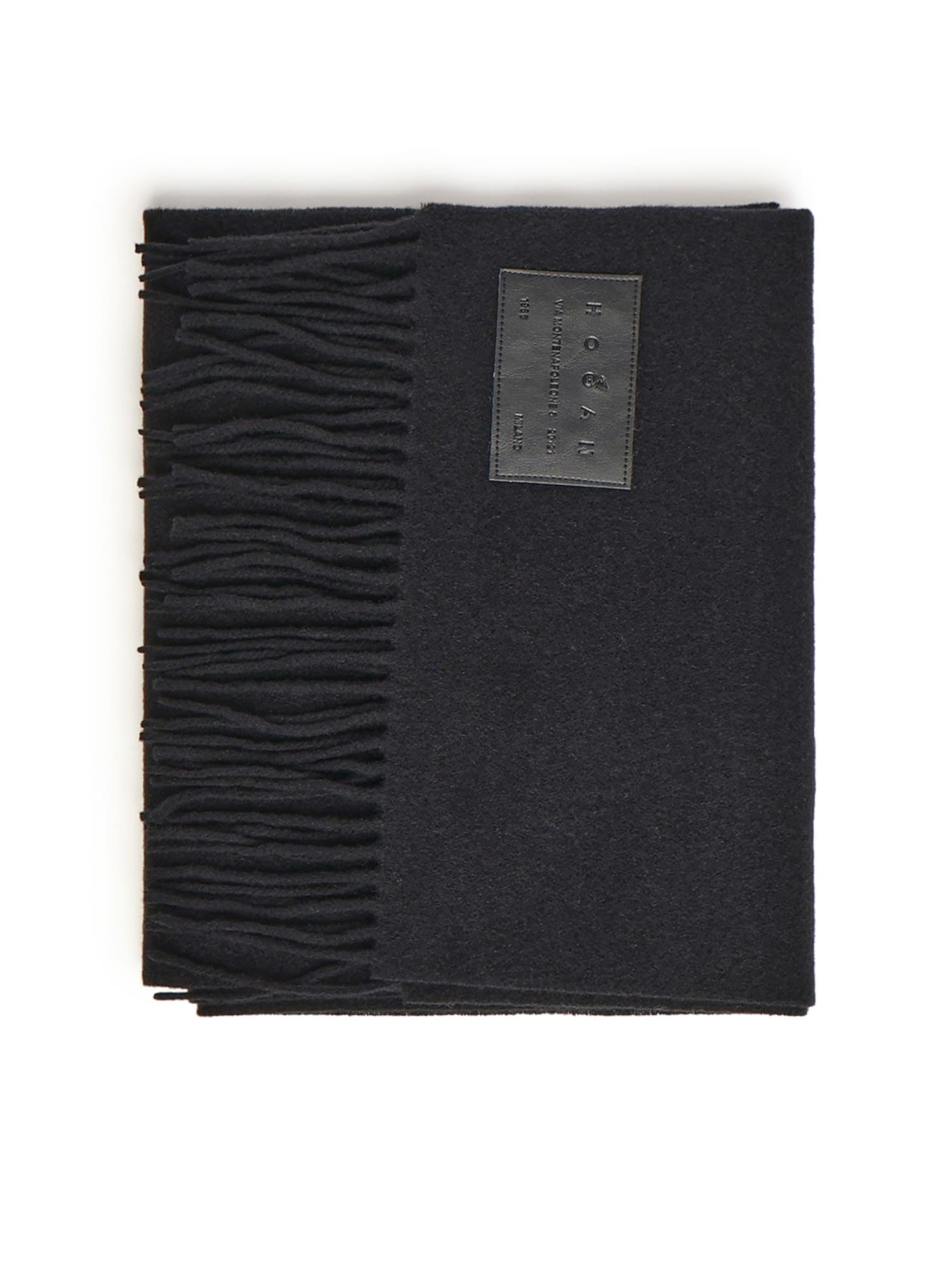 Hogan Cashmere Blend Scarf In Black
