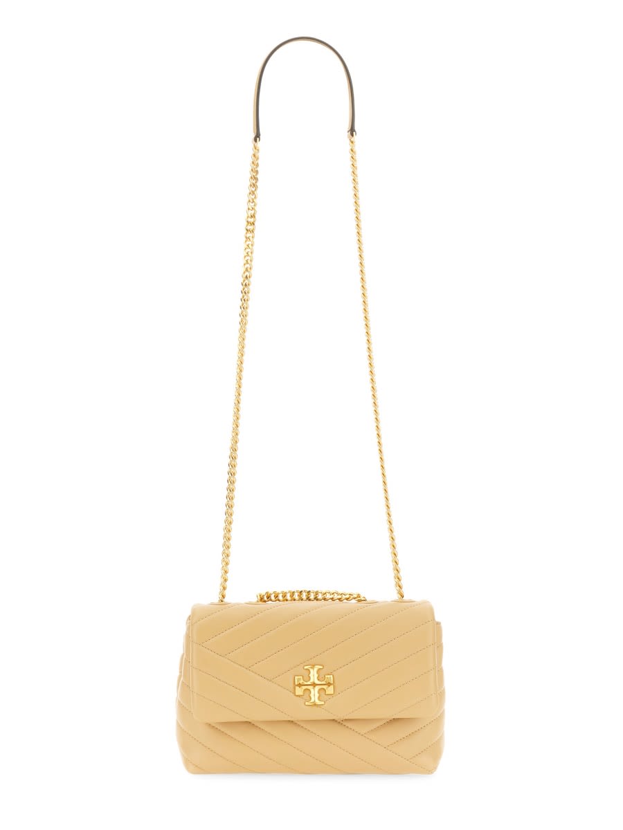 Shop Tory Burch Kira Small Shoulder Bag In Beige