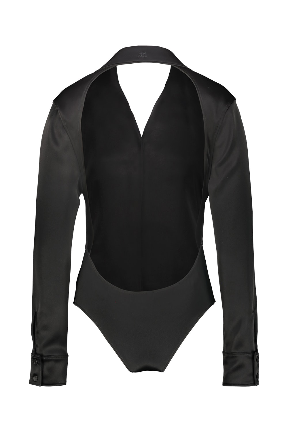 Shop Courrèges Backless Shirt Bodysuit