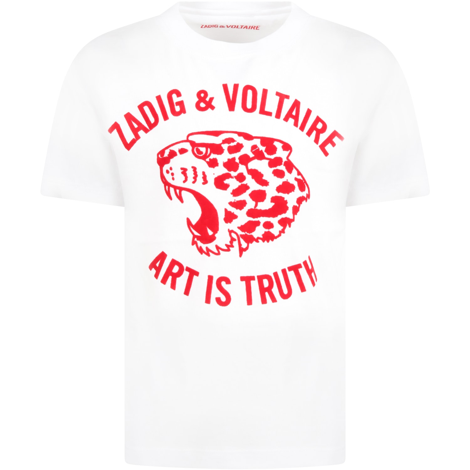 Zadig & Voltaire White T-shirt For Kids With Logo