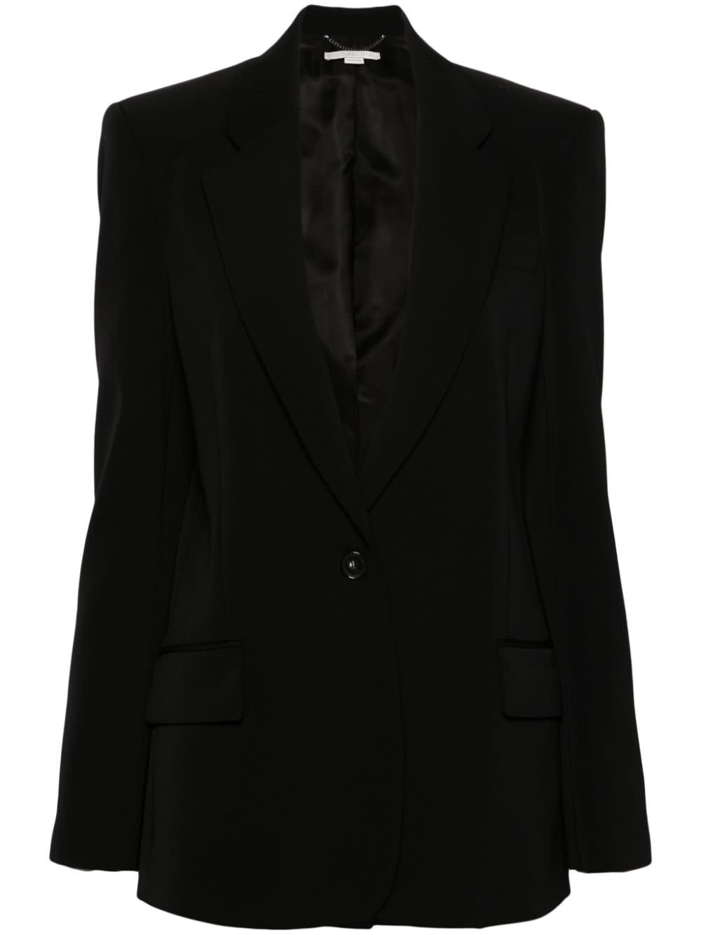 Shop Stella Mccartney Single-breasted Wool Blazer In Nero