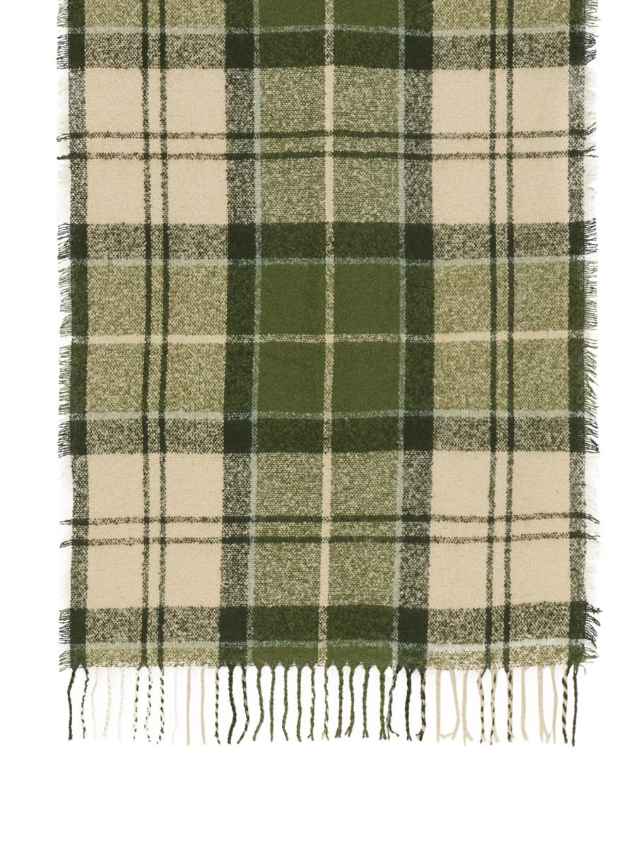 Shop Barbour Wool Scarf In Multicolour