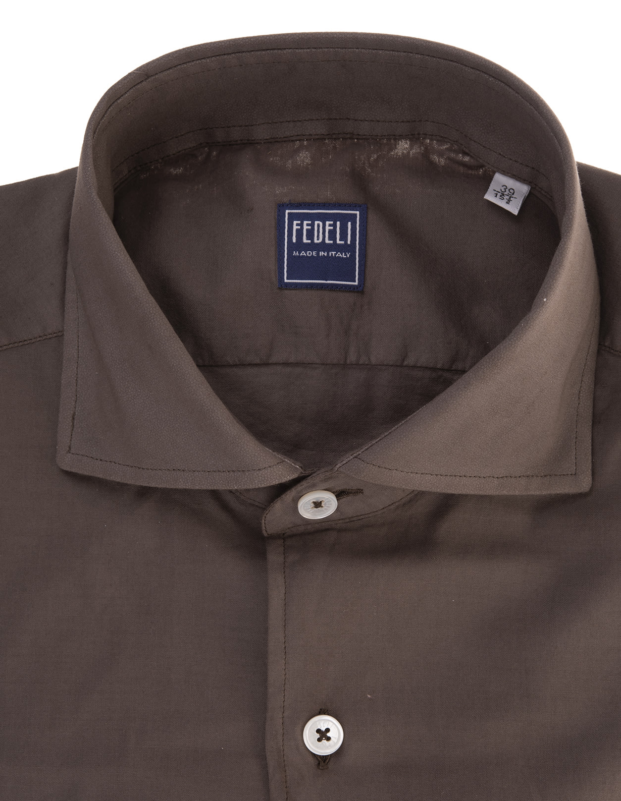 Shop Fedeli Sean Shirt In Brown Panamino